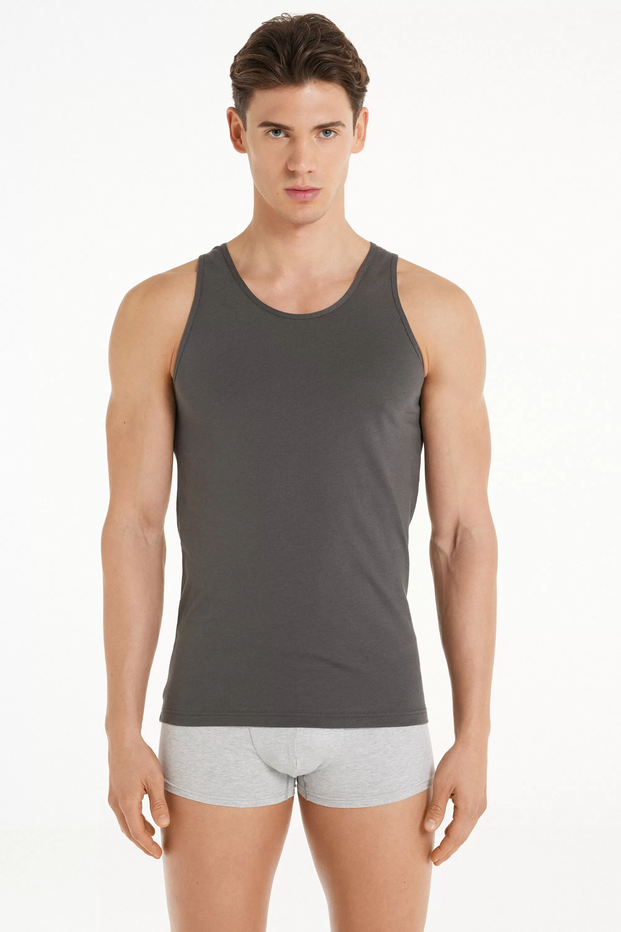 Shop Canotta In Jersey Di Cotone - Canotte - Uomo | Canotte