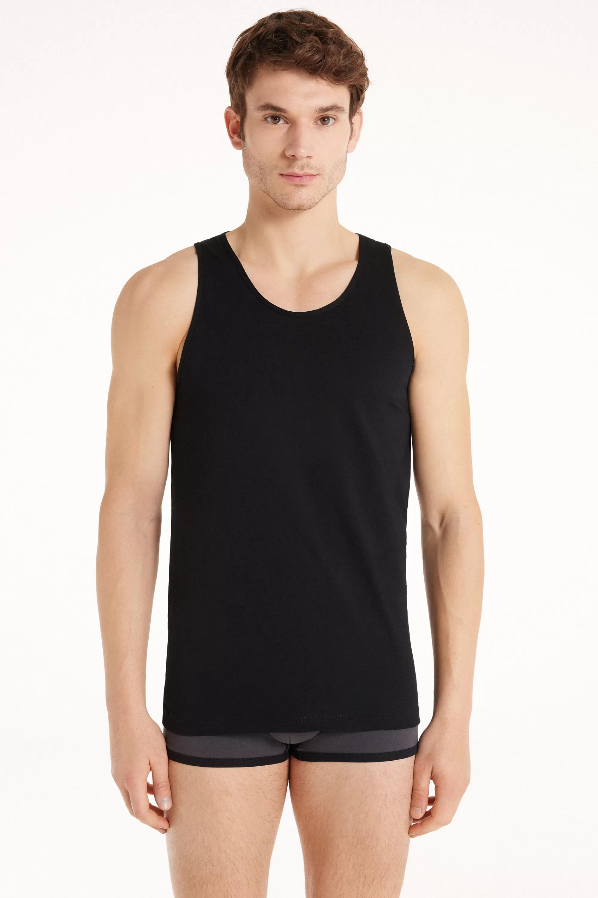 New Canotta In Jersey Di Cotone - Canotte - Uomo | Canotte