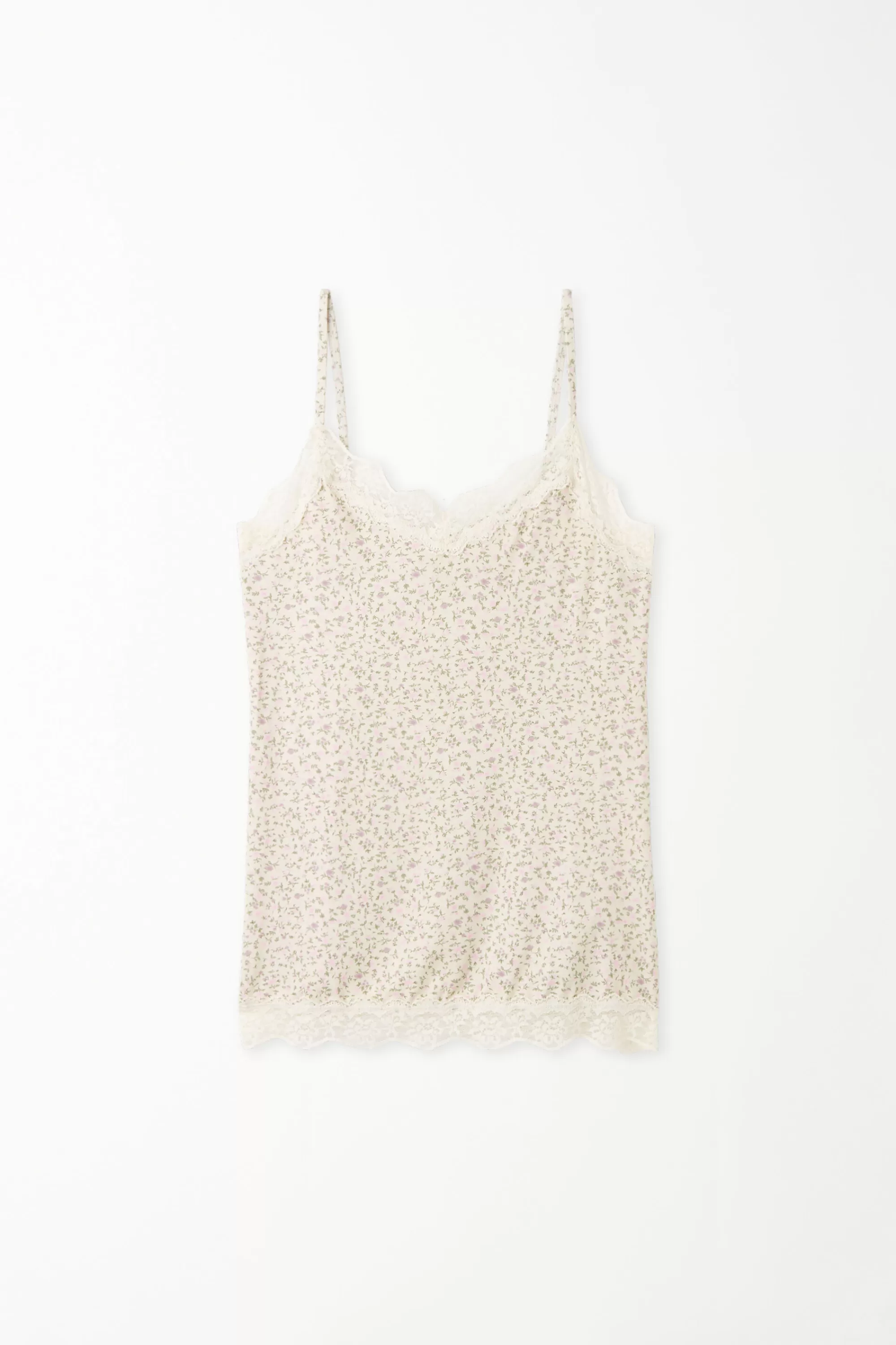 Store Canotta Scollo A V Con Inserto In Pizzo - Canotte E Top - Donna | Canotte e Top