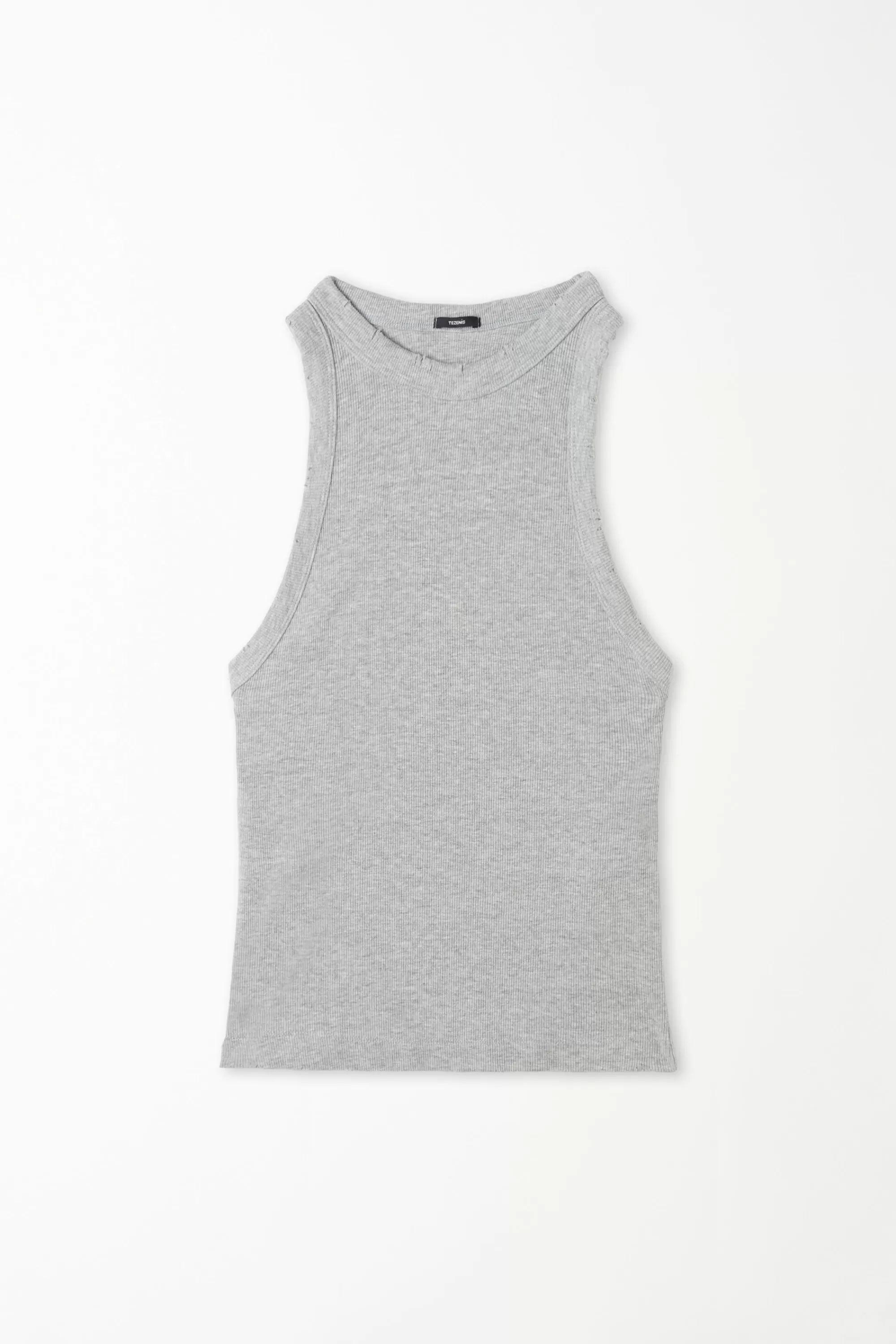 Store Canotta Scollo Americana A Costine Con Strappi - Canotte E Top - Donna | Top e T-shirt | Canotte e Top