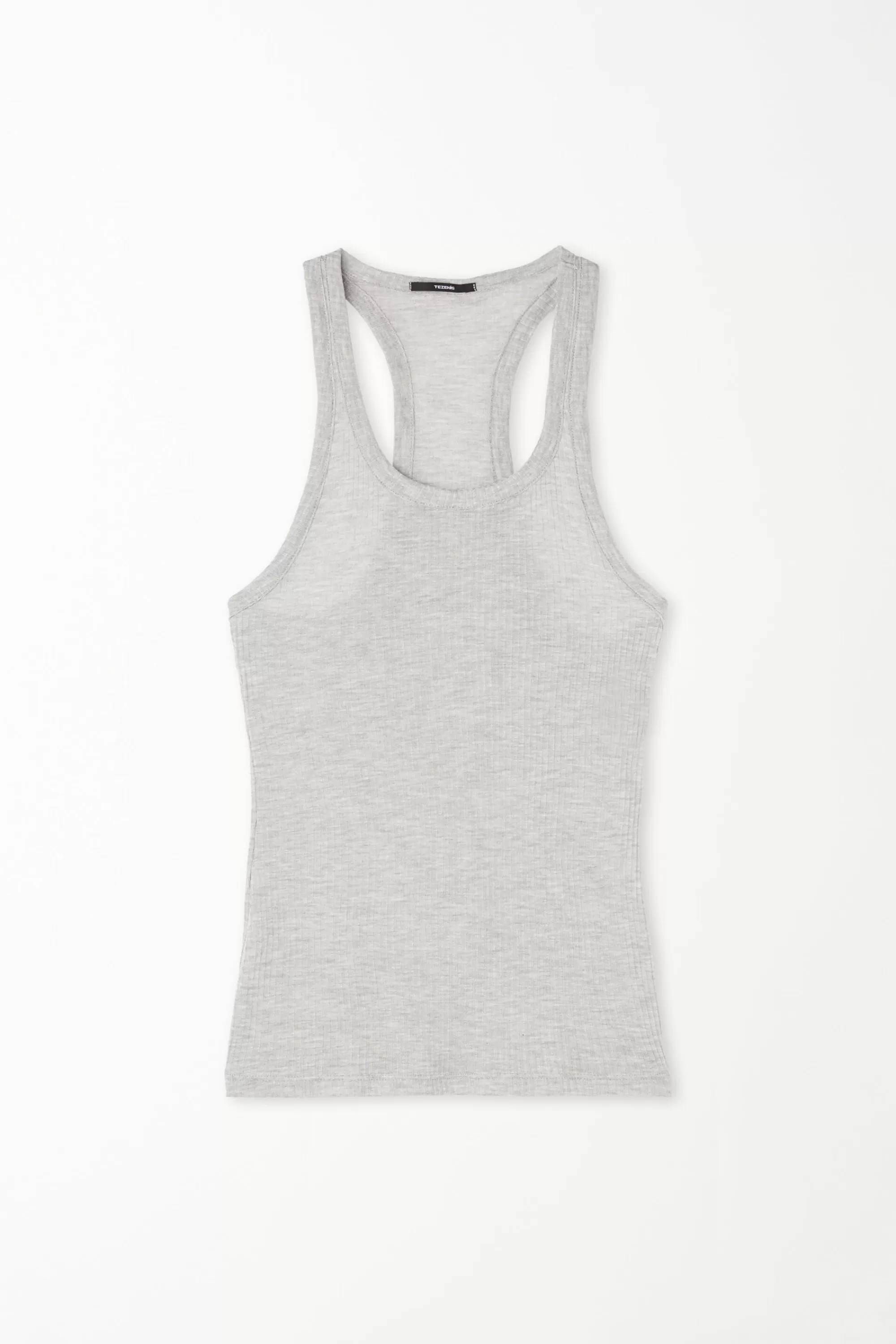 Cheap Canotta Scollo Americana Viscosa Ultraleggera A Costine - Canotte E Top - Donna | Top e T-shirt | Canotte e Top