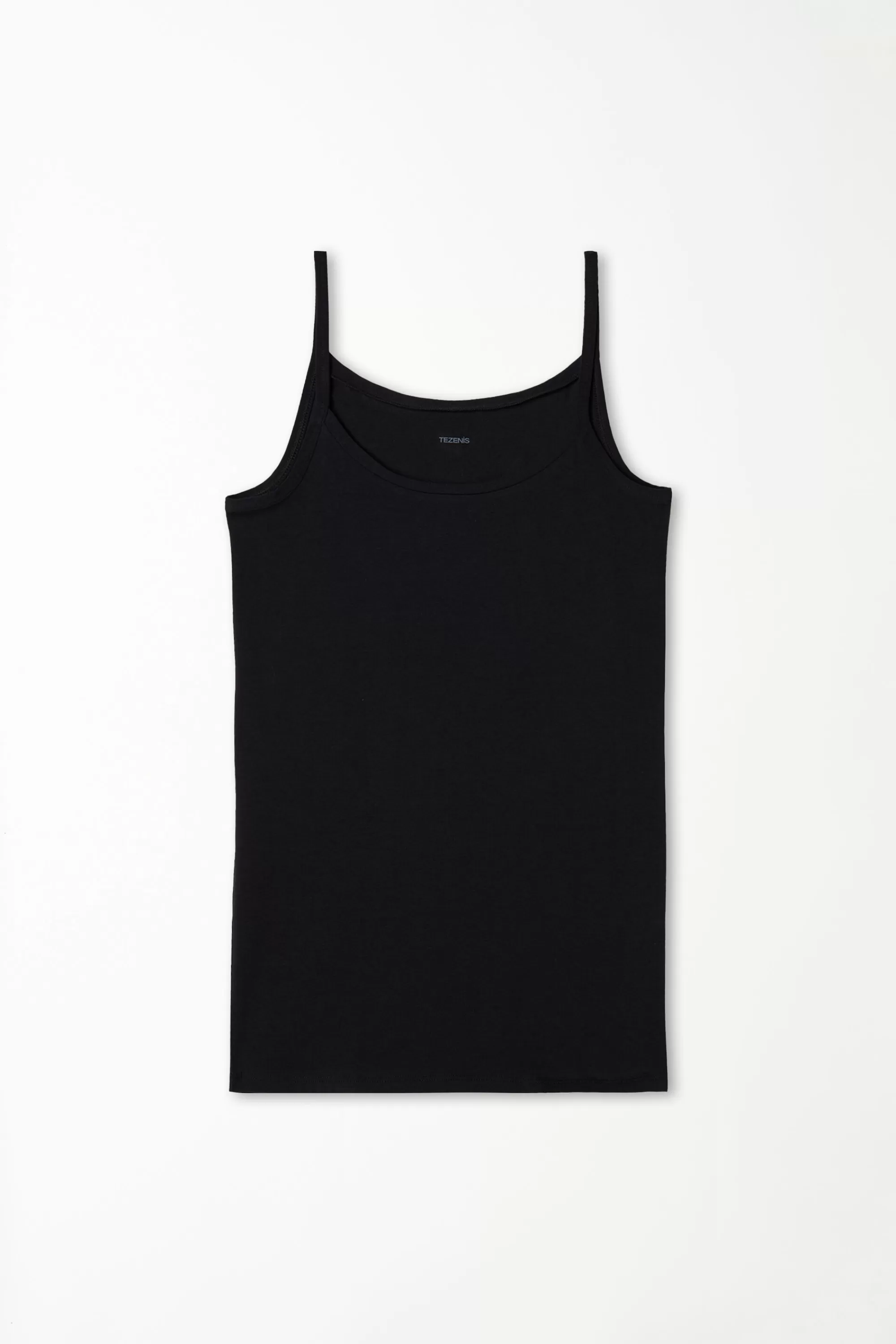 Shop Canotta Scollo Tondo In Cotone Elasticizzato - Canotte E Top - Donna | Top e T-shirt | Canotte e Top