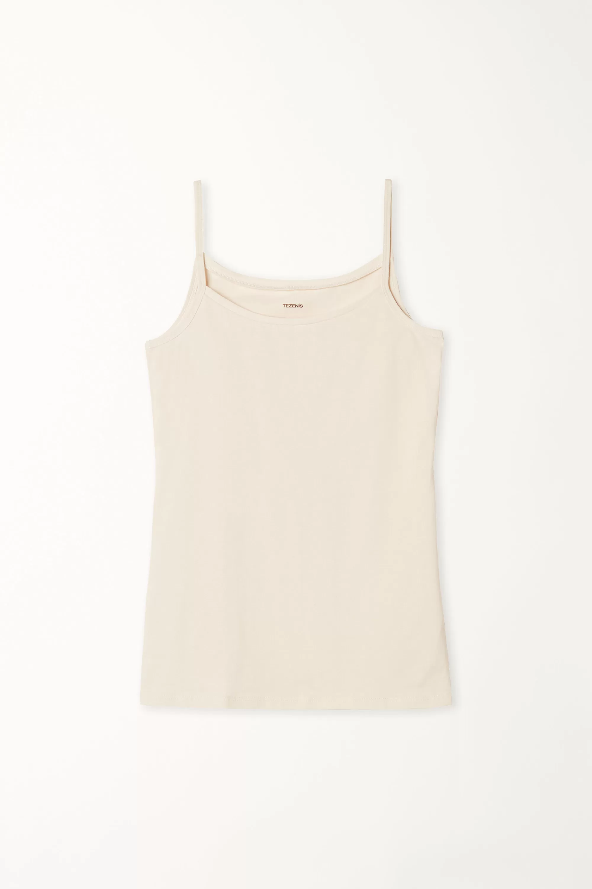Hot Canotta Scollo Tondo In Cotone Elasticizzato - Canotte E Top - Donna | Top e T-shirt | Canotte e Top
