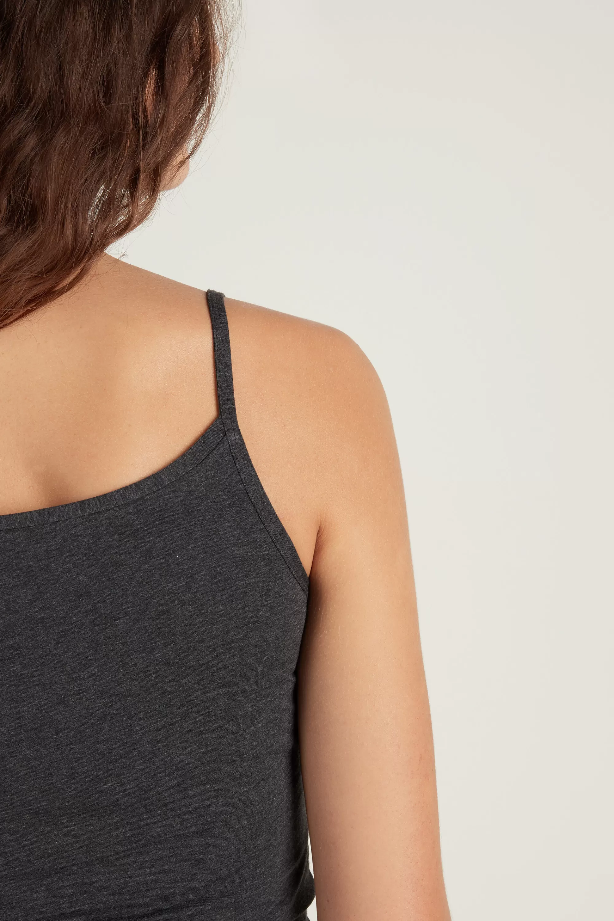 Store Canotta Scollo Tondo In Cotone Elasticizzato - Canotte E Top - Donna | Top e T-shirt | Canotte e Top