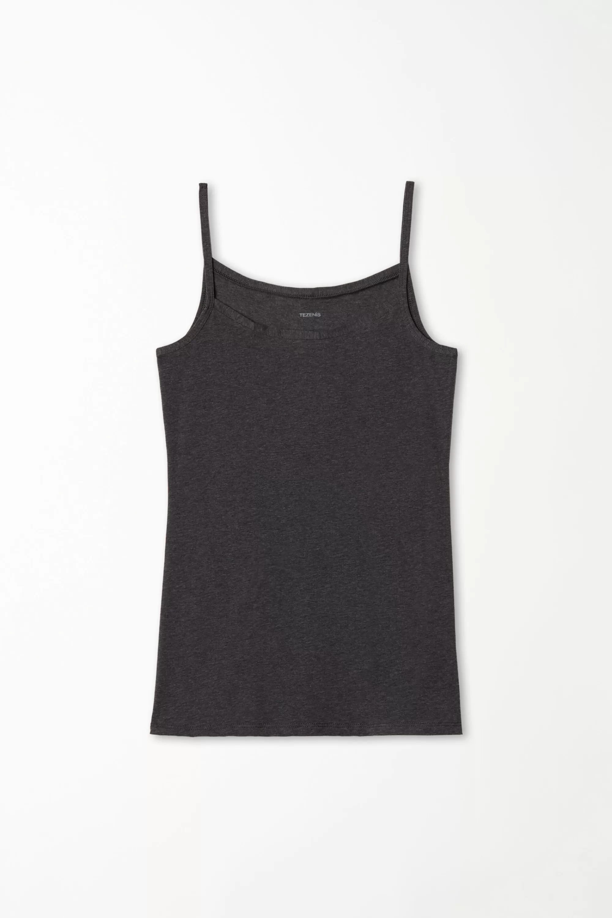 Store Canotta Scollo Tondo In Cotone Elasticizzato - Canotte E Top - Donna | Top e T-shirt | Canotte e Top