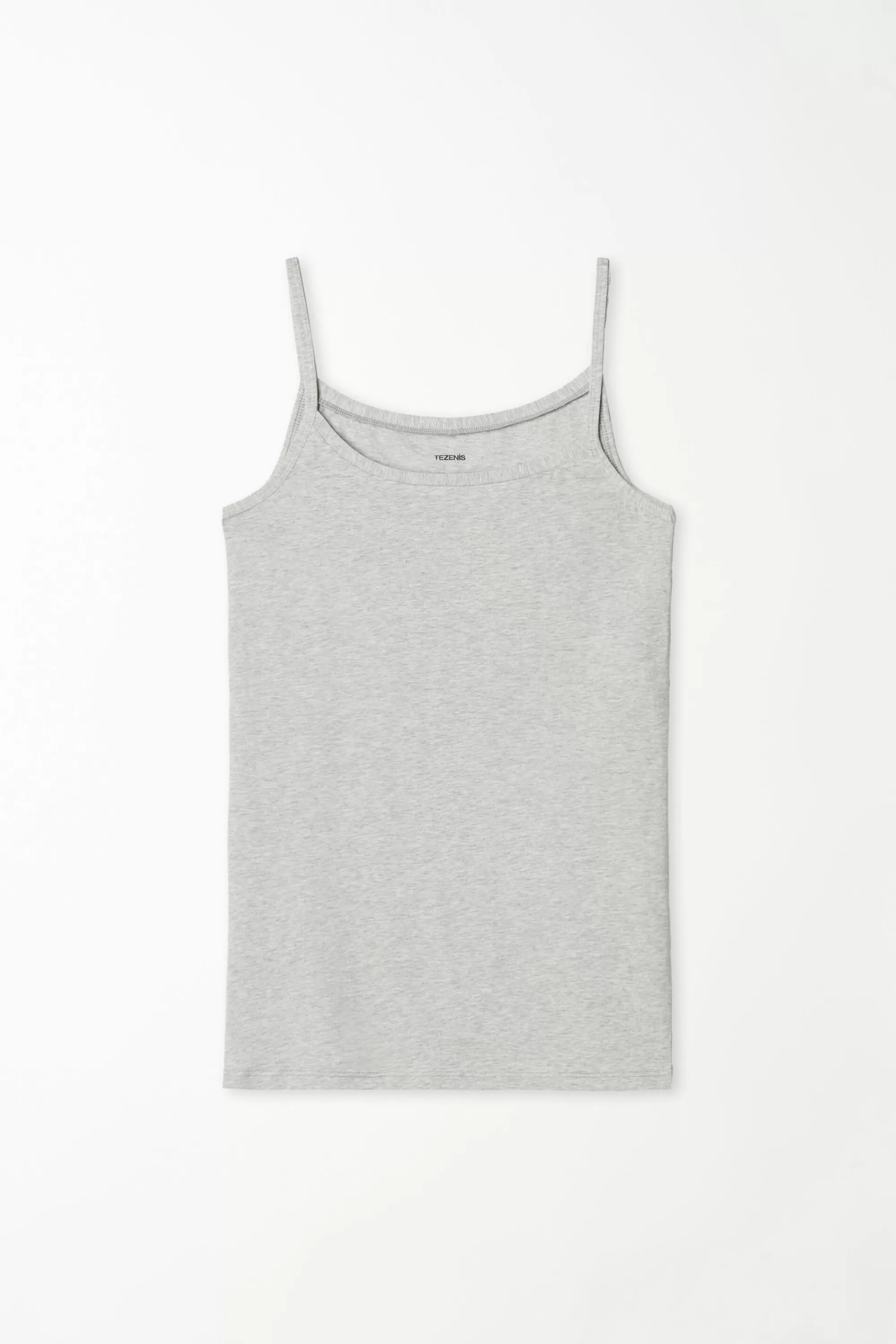 Sale Canotta Scollo Tondo In Cotone Elasticizzato - Canotte E Top - Donna | Top e T-shirt | Canotte e Top