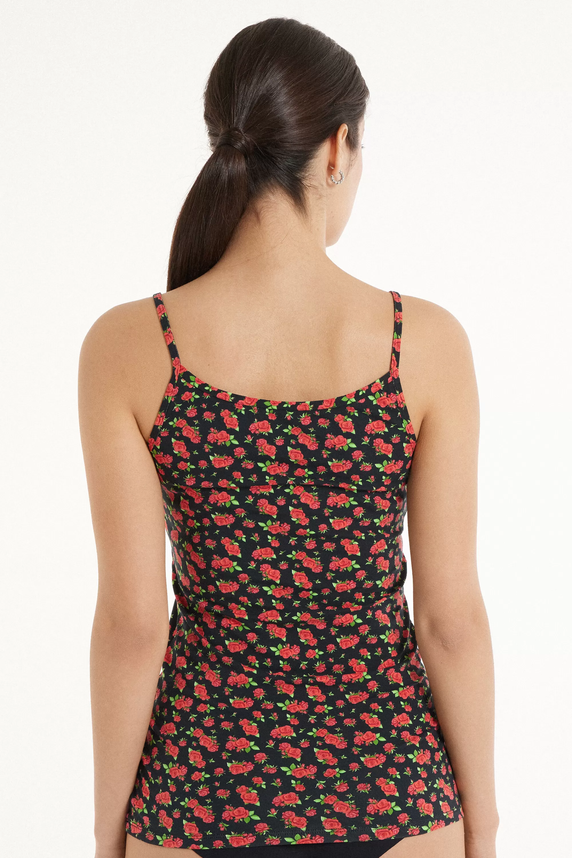 Best Canotta Scollo Tondo In Cotone Elasticizzato - Canotte E Top - Donna | Canotte e Top