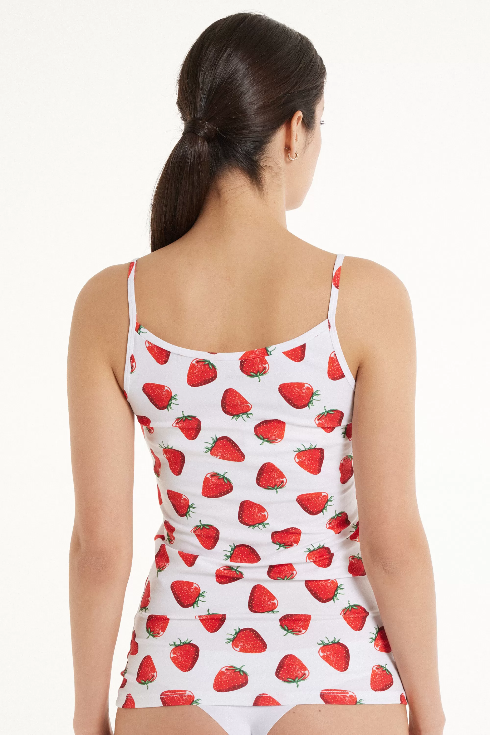 Store Canotta Scollo Tondo In Cotone Elasticizzato - Canotte E Top - Donna | Canotte e Top