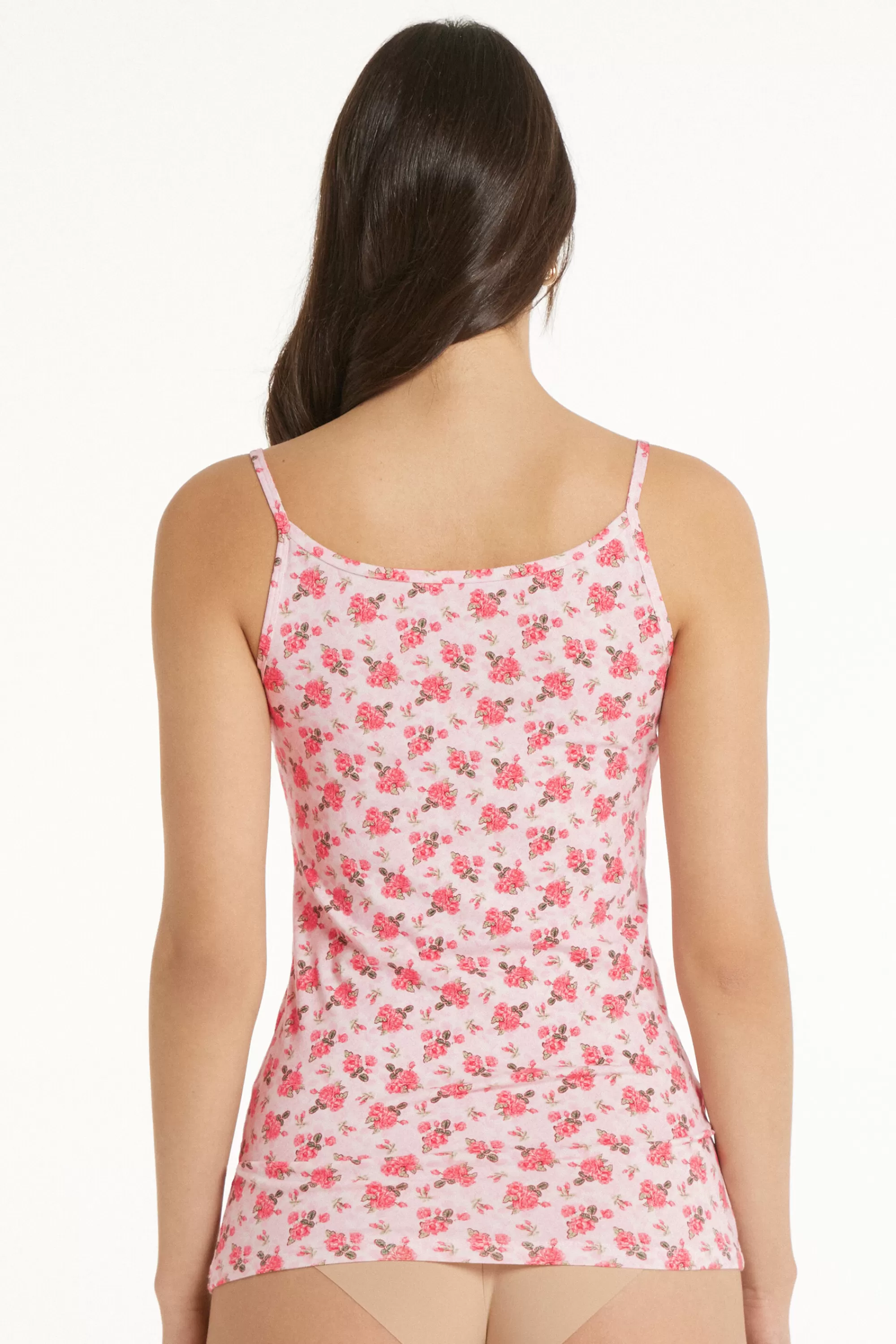 Hot Canotta Scollo Tondo In Cotone Elasticizzato - Canotte E Top - Donna | Canotte e Top