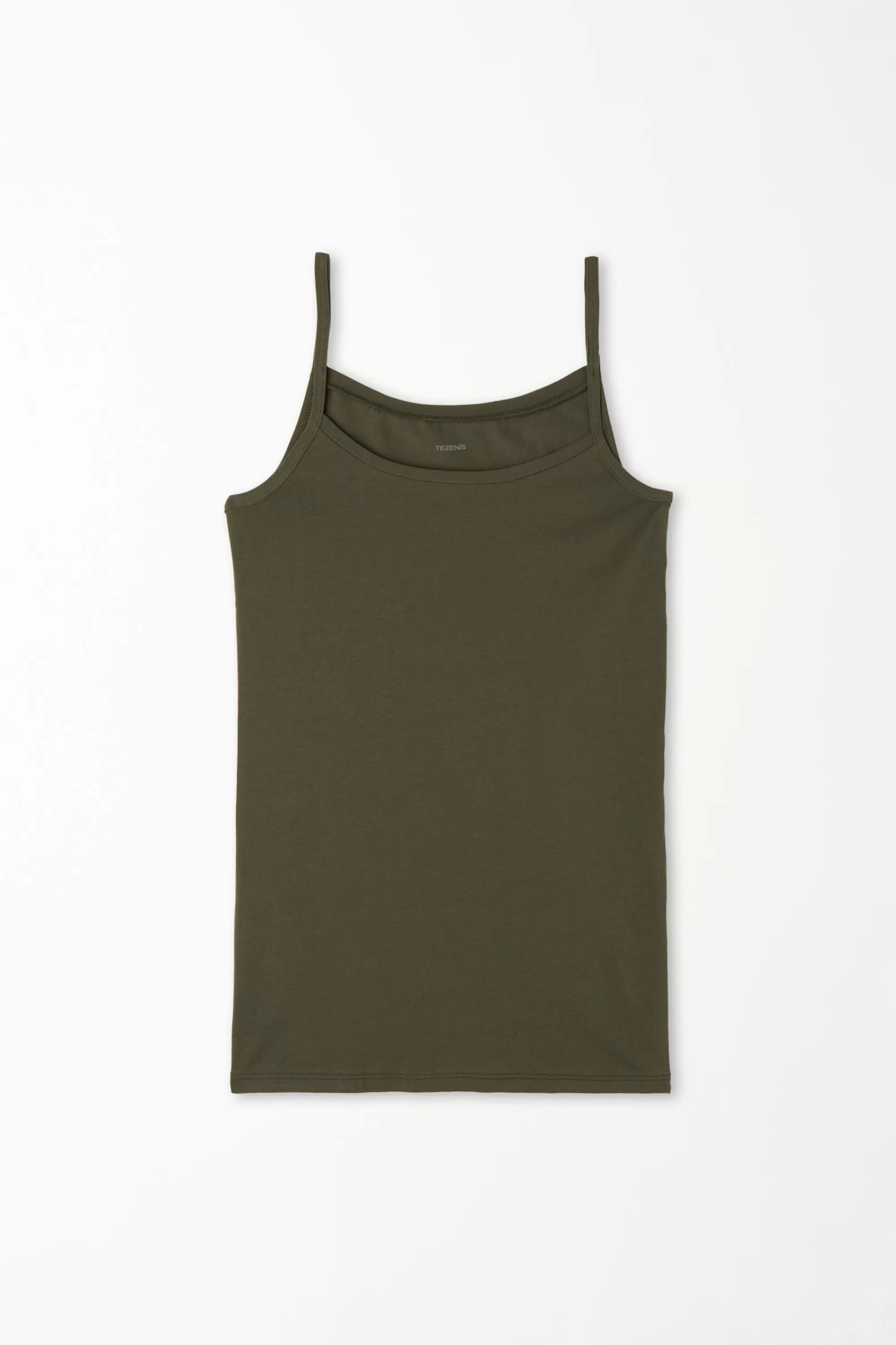 Discount Canotta Scollo Tondo In Cotone Elasticizzato - Canotte E Top - Donna | Canotte e Top