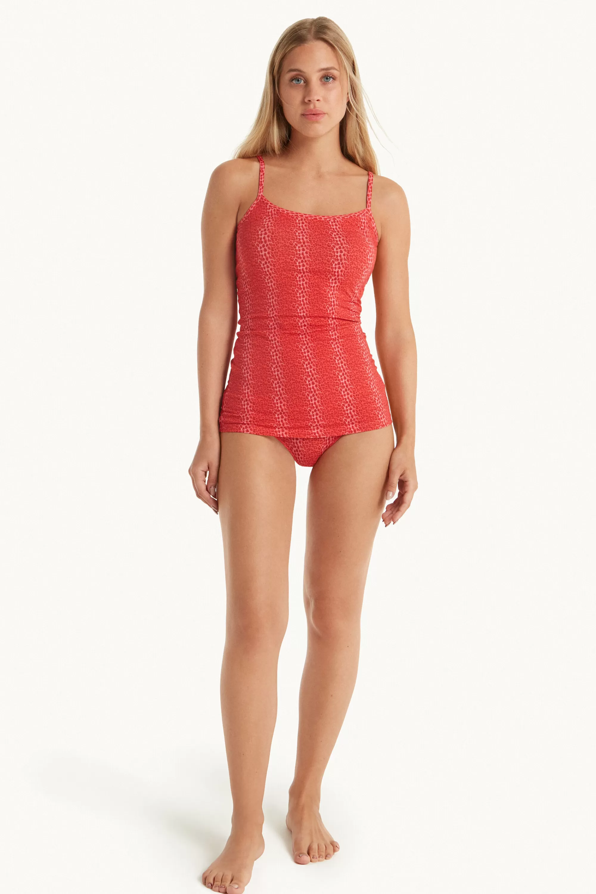 Shop Canotta Scollo Tondo In Cotone Elasticizzato - Canotte E Top - Donna | Canotte e Top