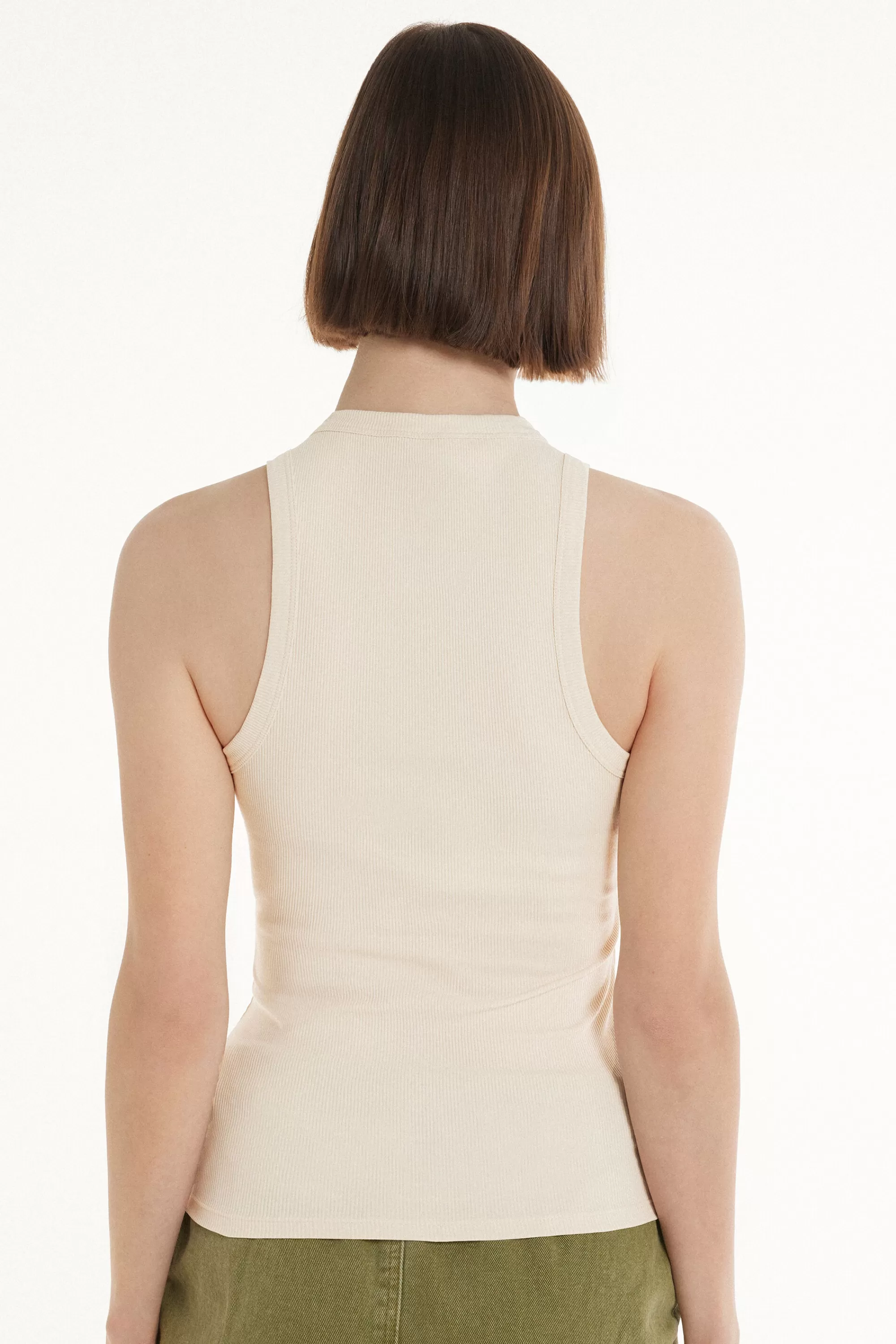 Flash Sale Canotta Spalla Vogatore Cotone A Costine - Canotte E Top - Donna | Canotte e Top