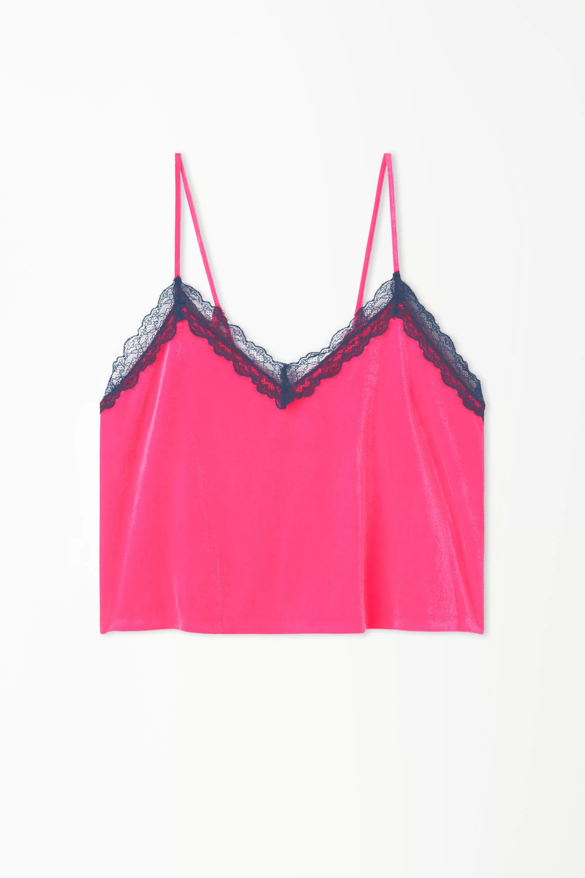 Clearance Canotta Spalline Sottili In Velluto Con Pizzo - Pigiami Combinabili - Donna | Canotte e Top | Pigiami combinabili