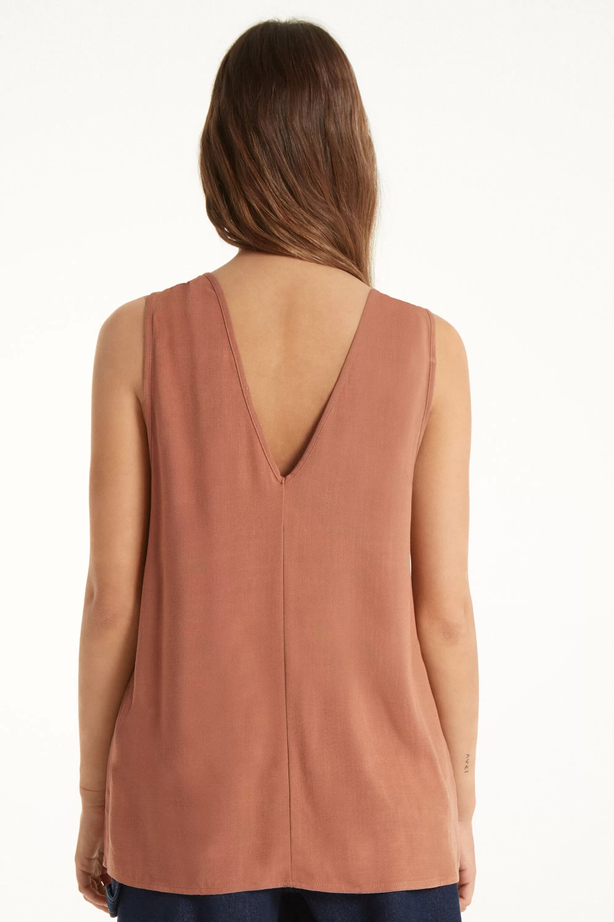 Cheap Canotta Tela Garzata Con Nodi - Canotte E Top - Donna | Canotte e Top
