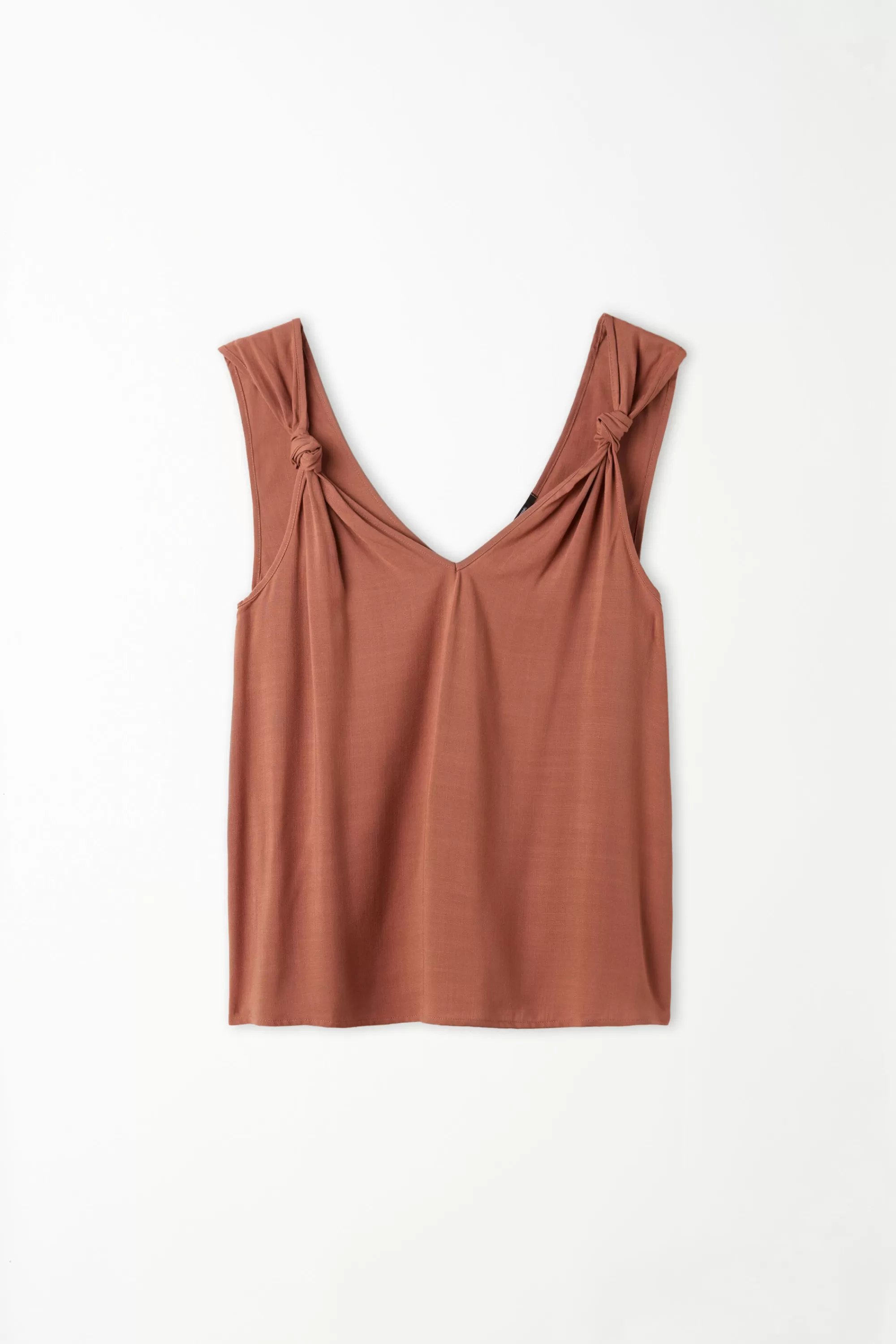 Cheap Canotta Tela Garzata Con Nodi - Canotte E Top - Donna | Canotte e Top