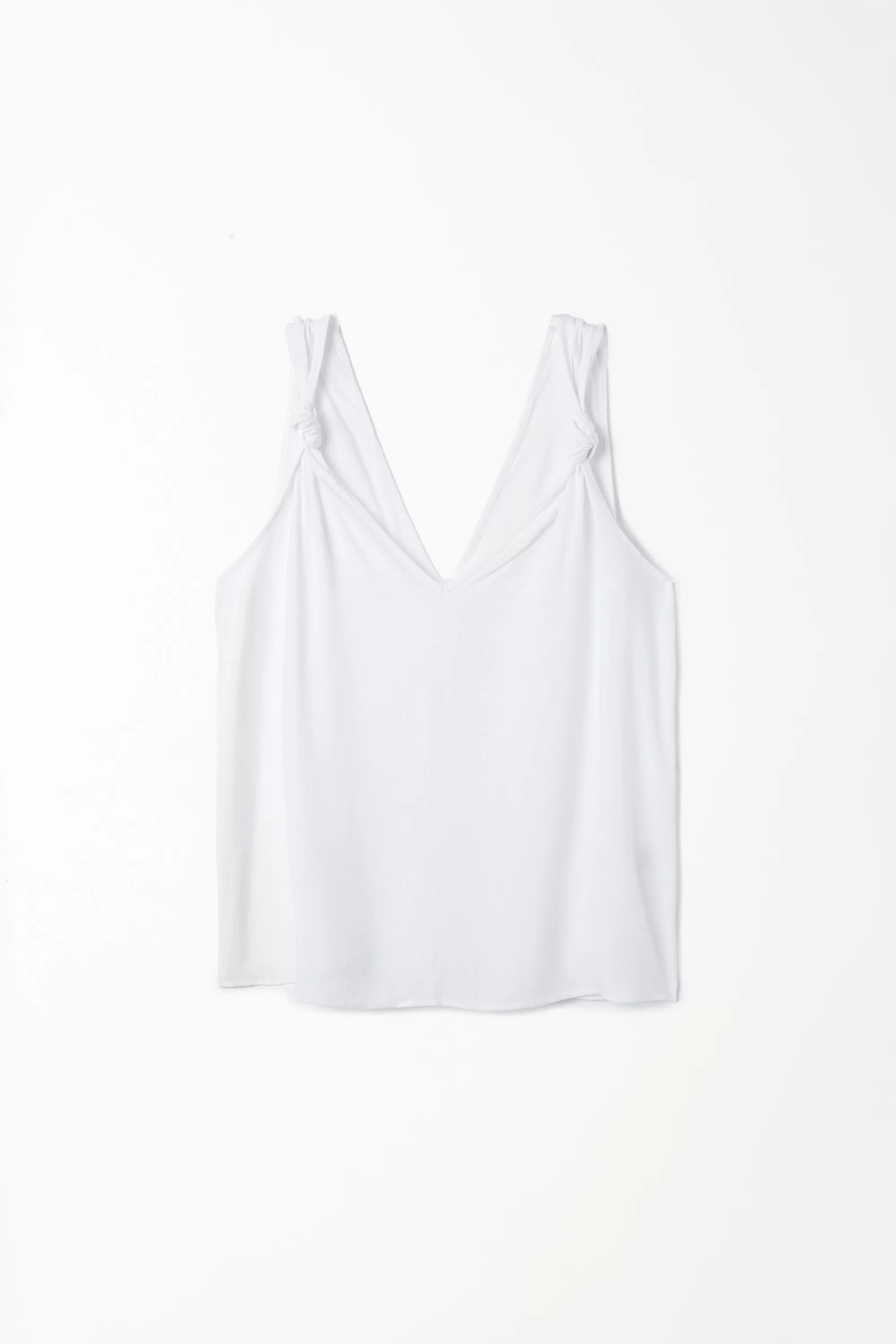 Cheap Canotta Tela Garzata Con Nodi - Canotte E Top - Donna | Canotte e Top