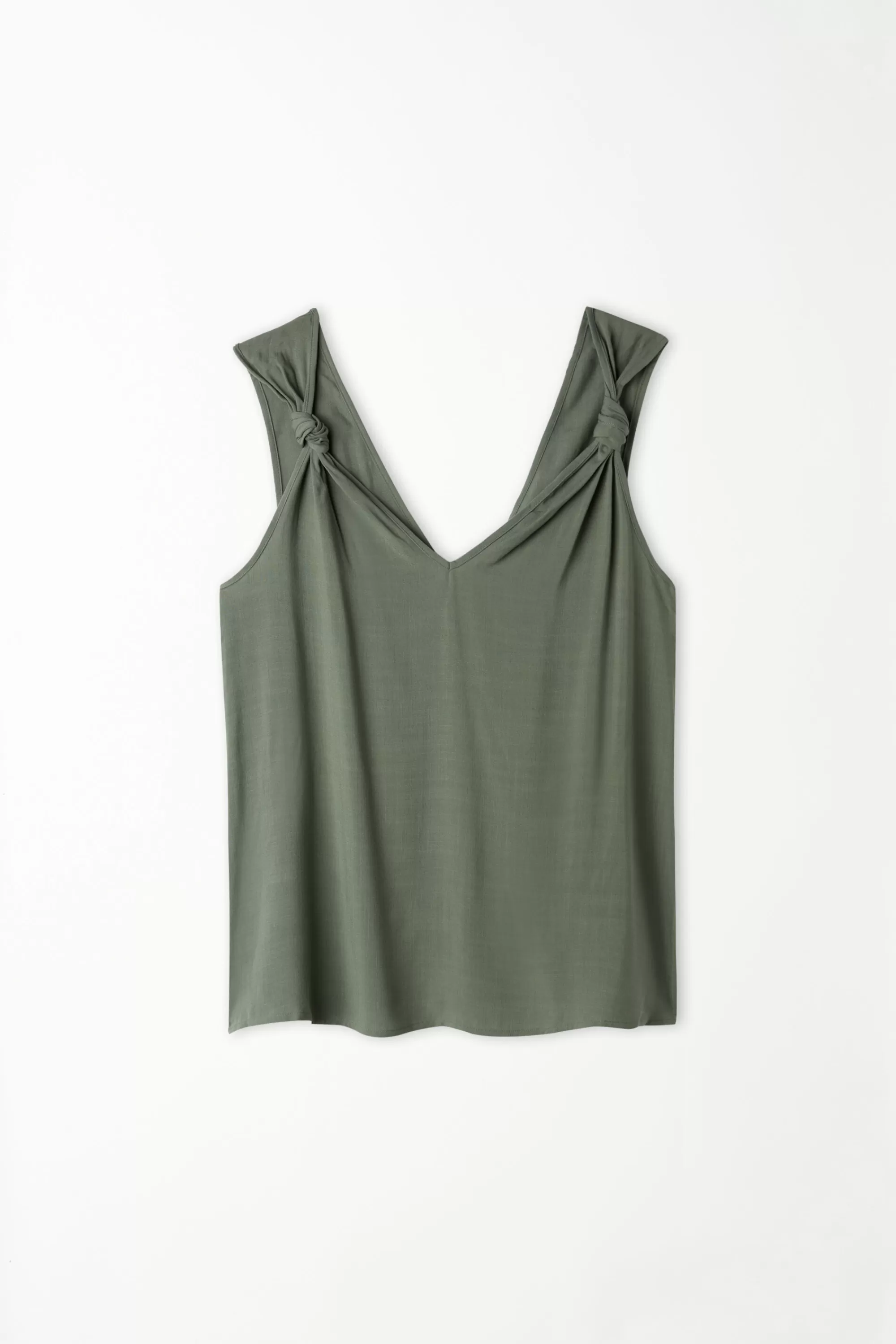 Cheap Canotta Tela Garzata Con Nodi - Canotte E Top - Donna | Canotte e Top