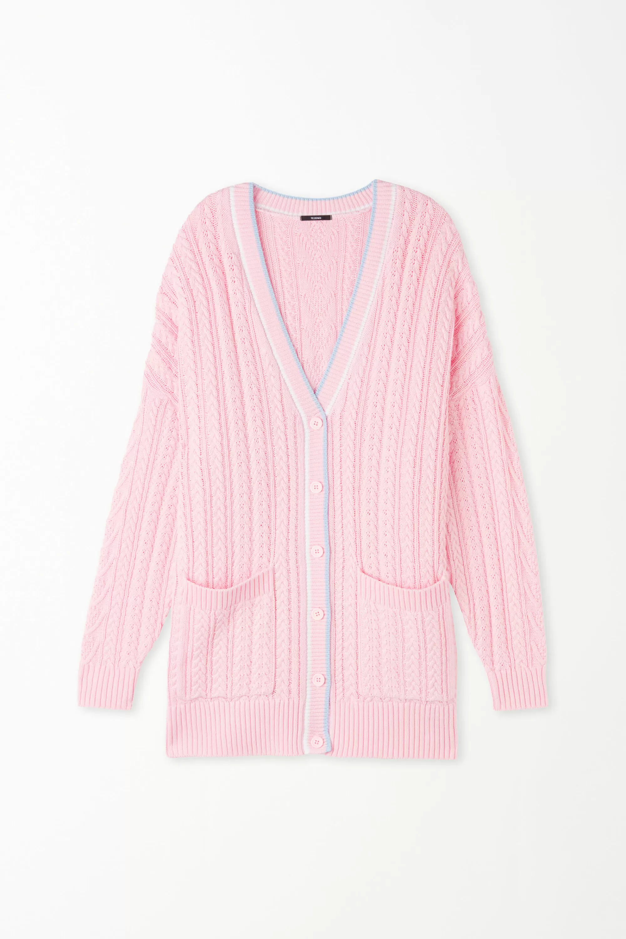 Fashion Cardigan Lungo Manica Lunga Treccia Con Tasche - Cardigan E Maglioni - Donna | Cardigan e Maglioni