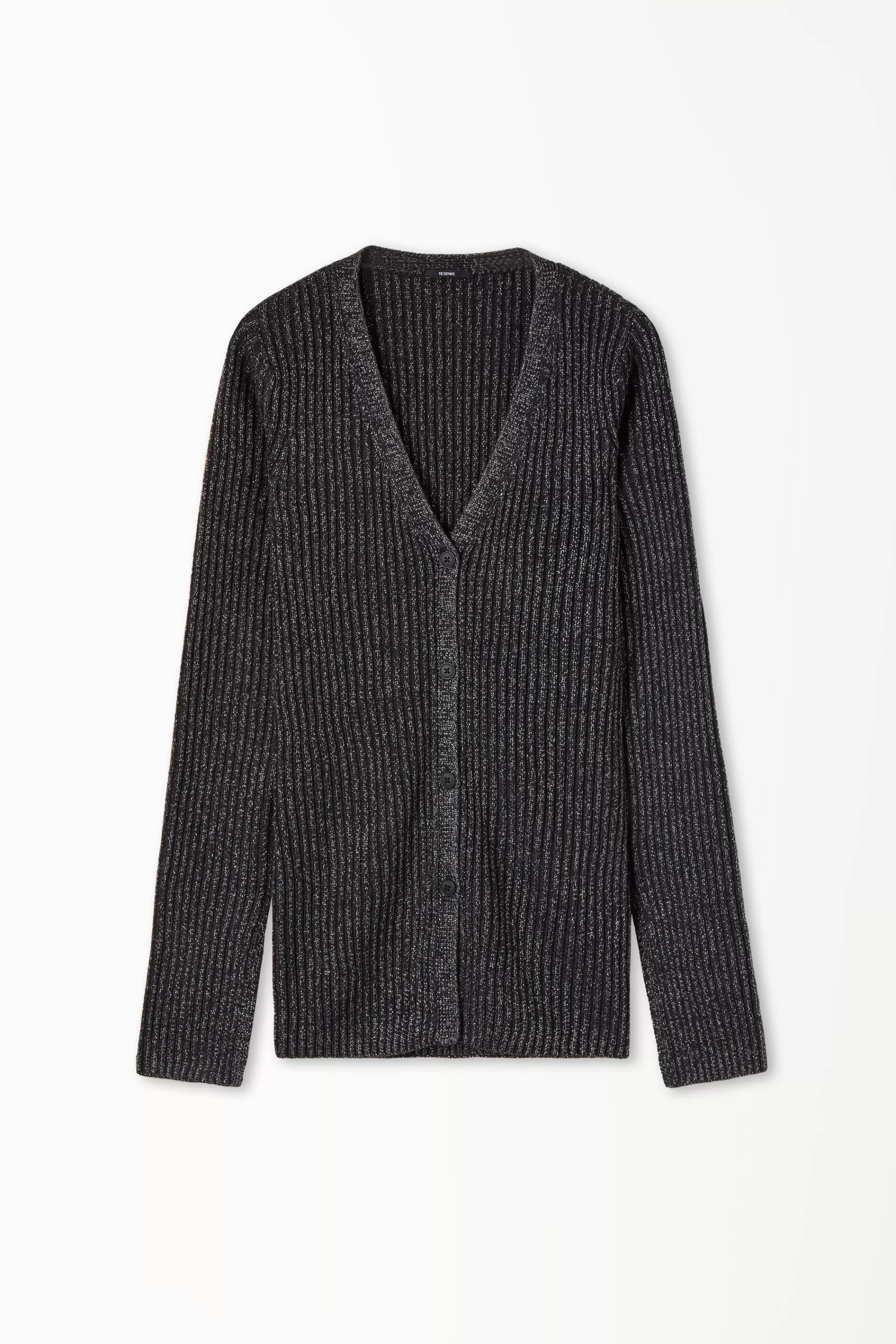 Discount Cardigan Manica Lunga Con Bottoni Costine Laminato - Cardigan E Maglioni - Donna | Cardigan e Maglioni