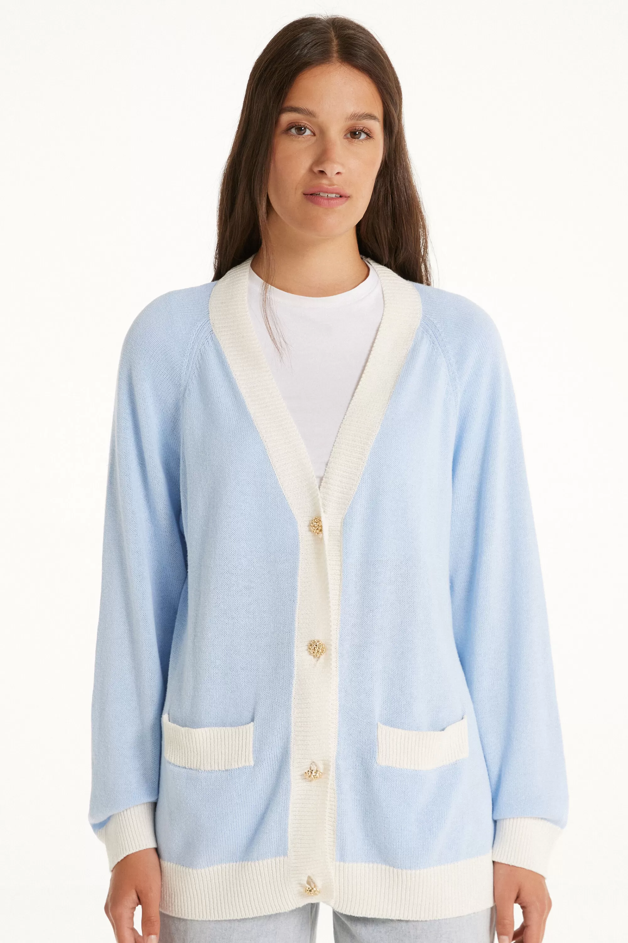 Outlet Cardigan Maniche Lunghe Bottoni Calato - Cardigan E Maglioni - Donna | Cardigan e Maglioni