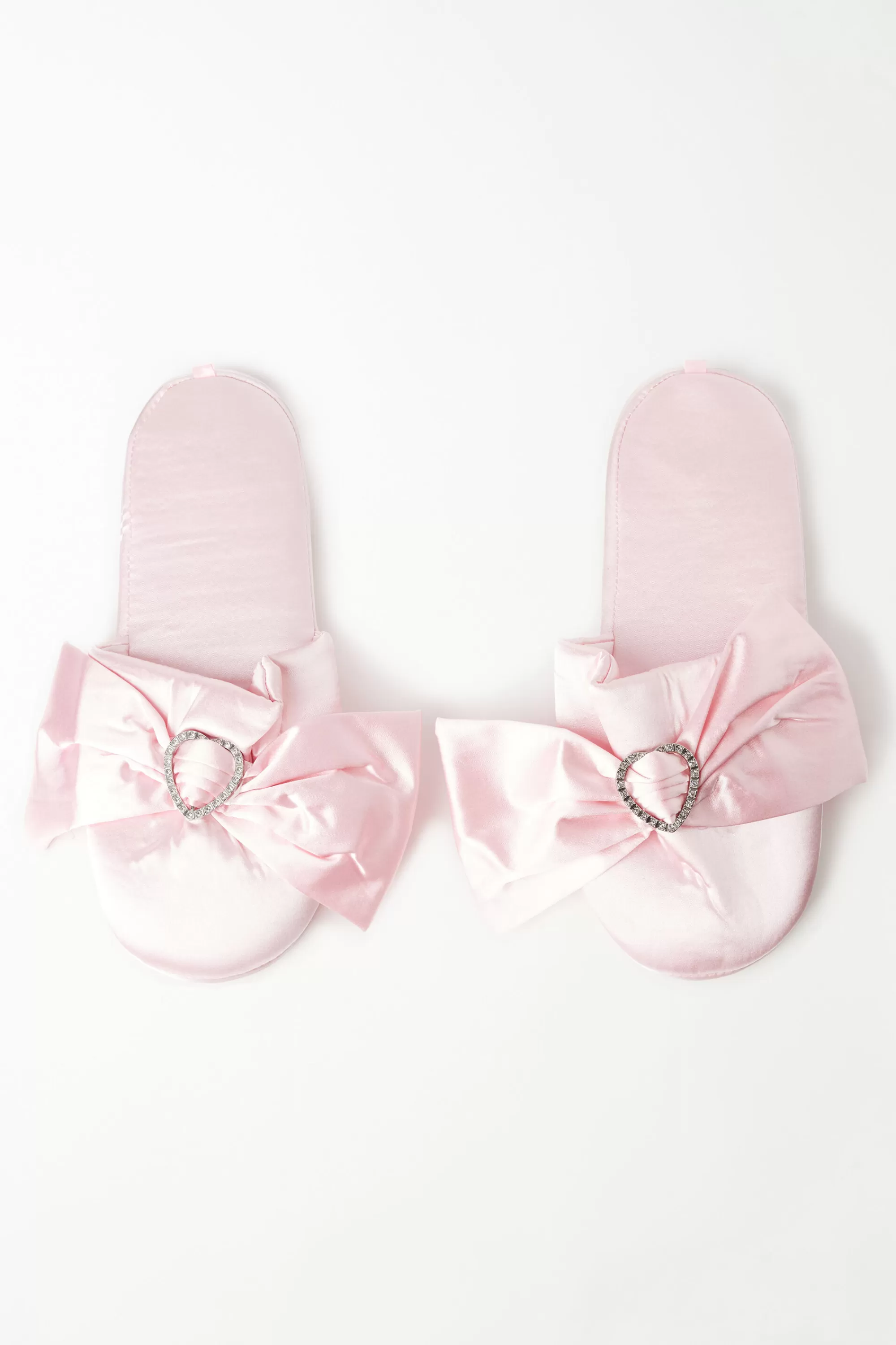 Cheap Ciabatte/Pantofole In Raso Cuore Strass - Accessori E Ciabatte - Donna | Accessori e Ciabatte