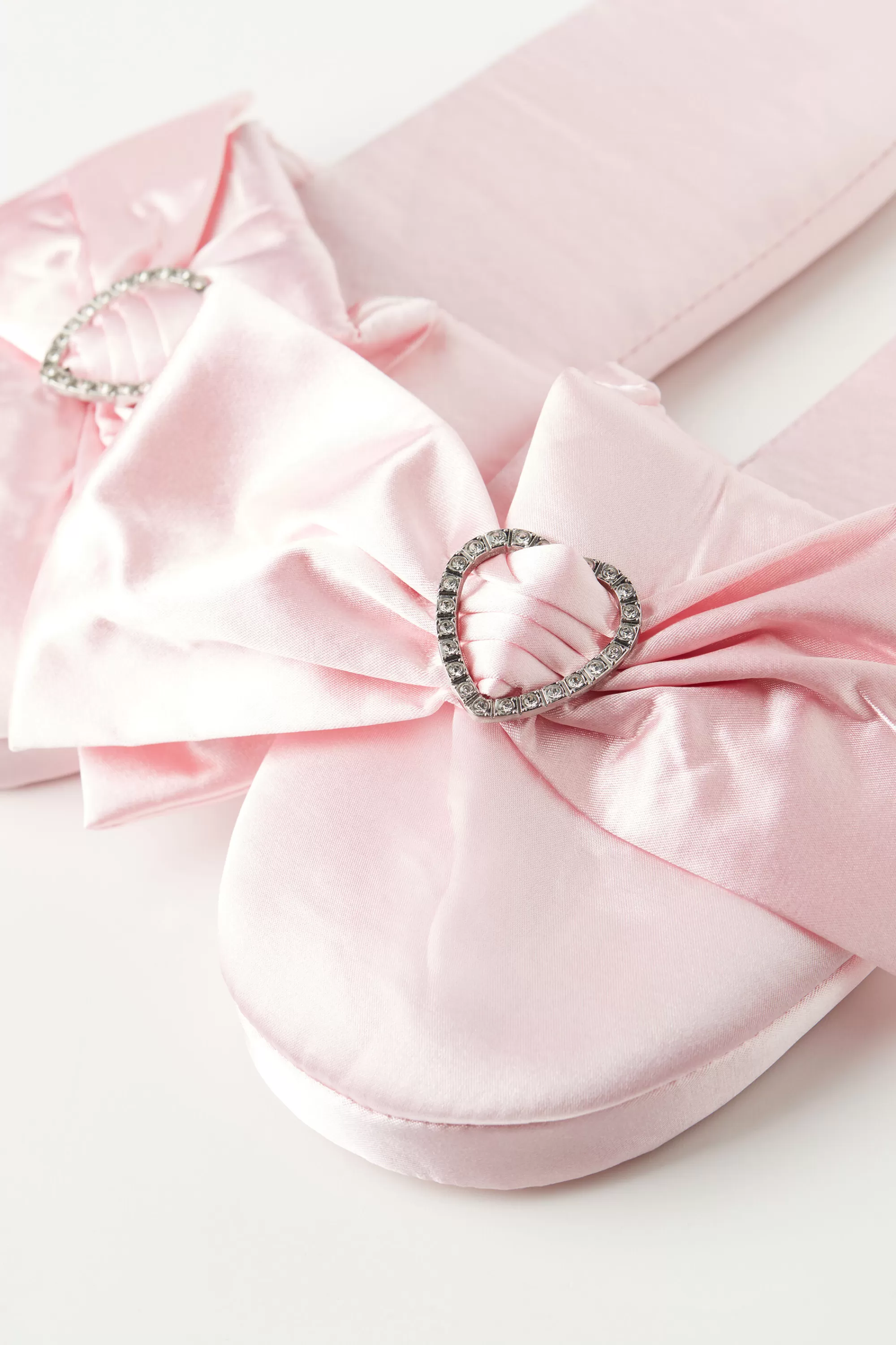 Cheap Ciabatte/Pantofole In Raso Cuore Strass - Accessori E Ciabatte - Donna | Accessori e Ciabatte