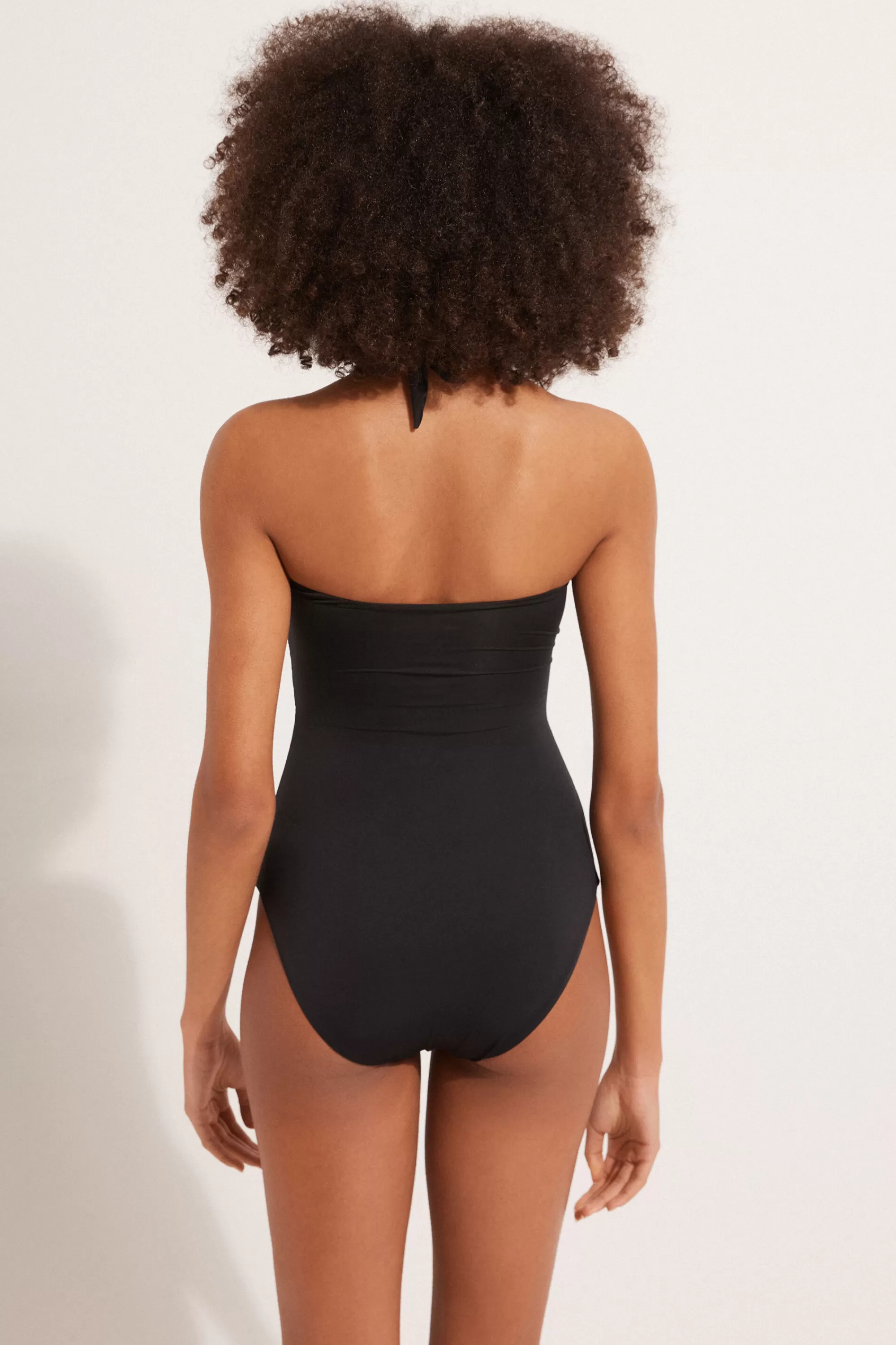 Flash Sale Costume Intero Fascia Leggermente Imbottito Incrocio Microfibra Riciclata - Costumi Interi - Donna | Costumi interi
