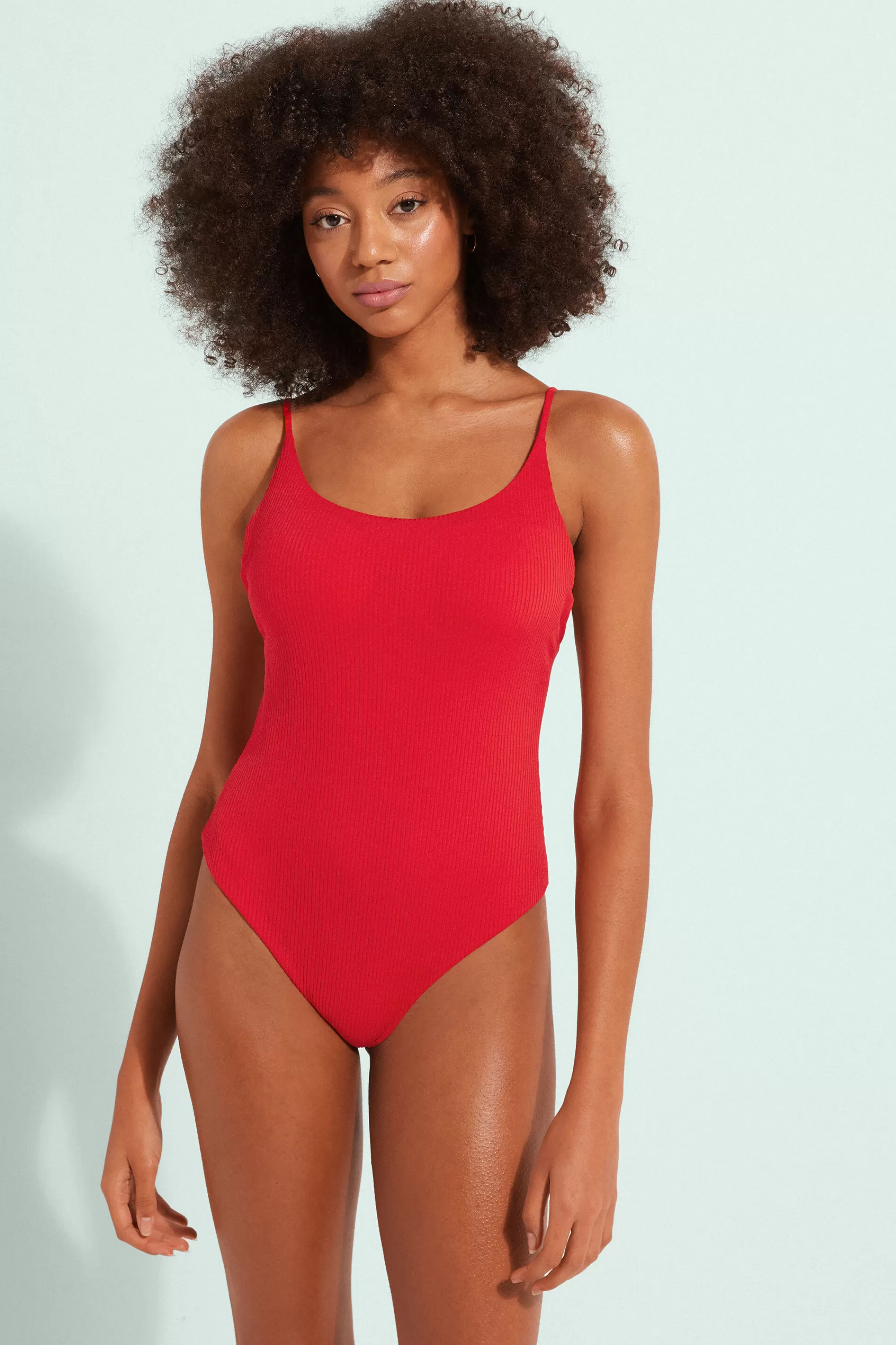 Discount Costume Intero Imbottito Microfibra Riciclata Costine - Costumi Interi - Donna | Costumi interi