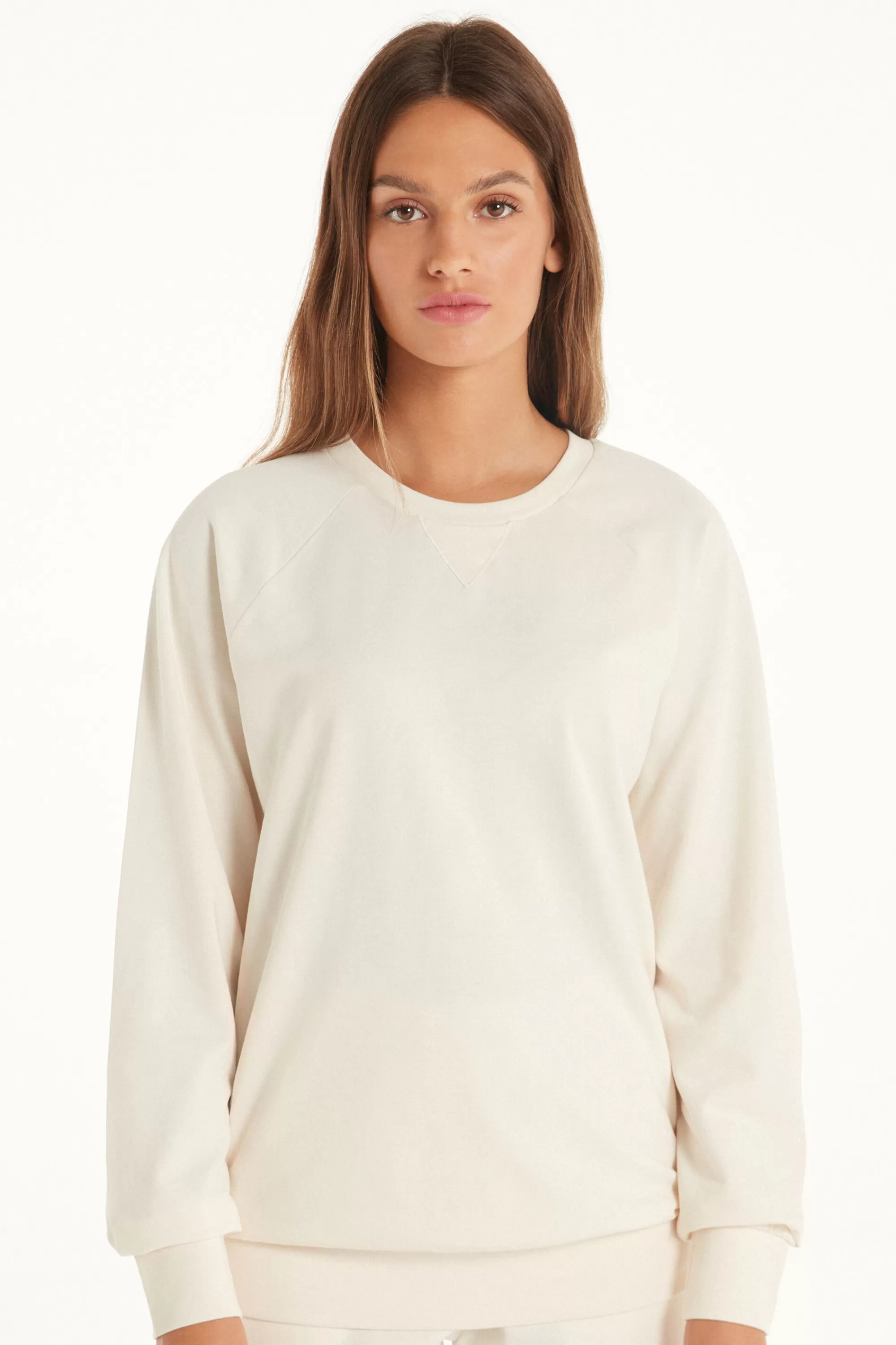 Cheap Felpa Basica In 100% Cotone - Felpe - Donna | Felpe | Felpe