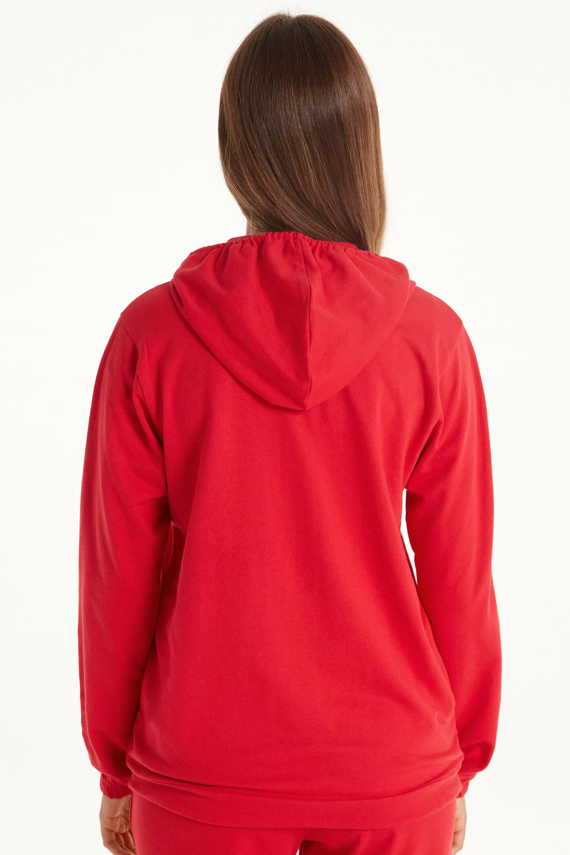 Store Felpa Cappuccio Con Zip E Coulisse - Felpe - Donna | Felpe | Tute