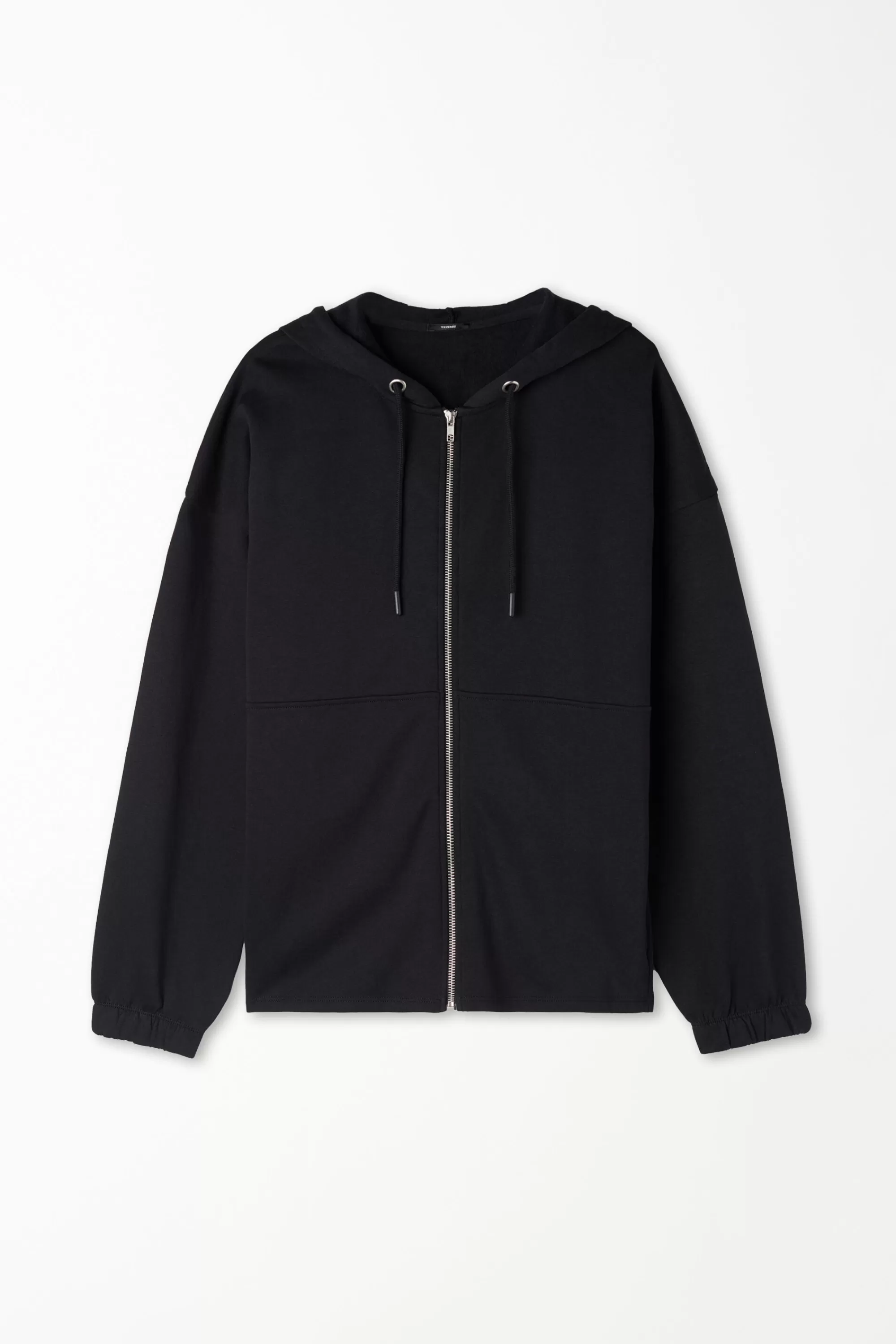 Fashion Felpa Manica Lunga Aperta Con Zip E Cappuccio - Felpe - Donna | Felpe