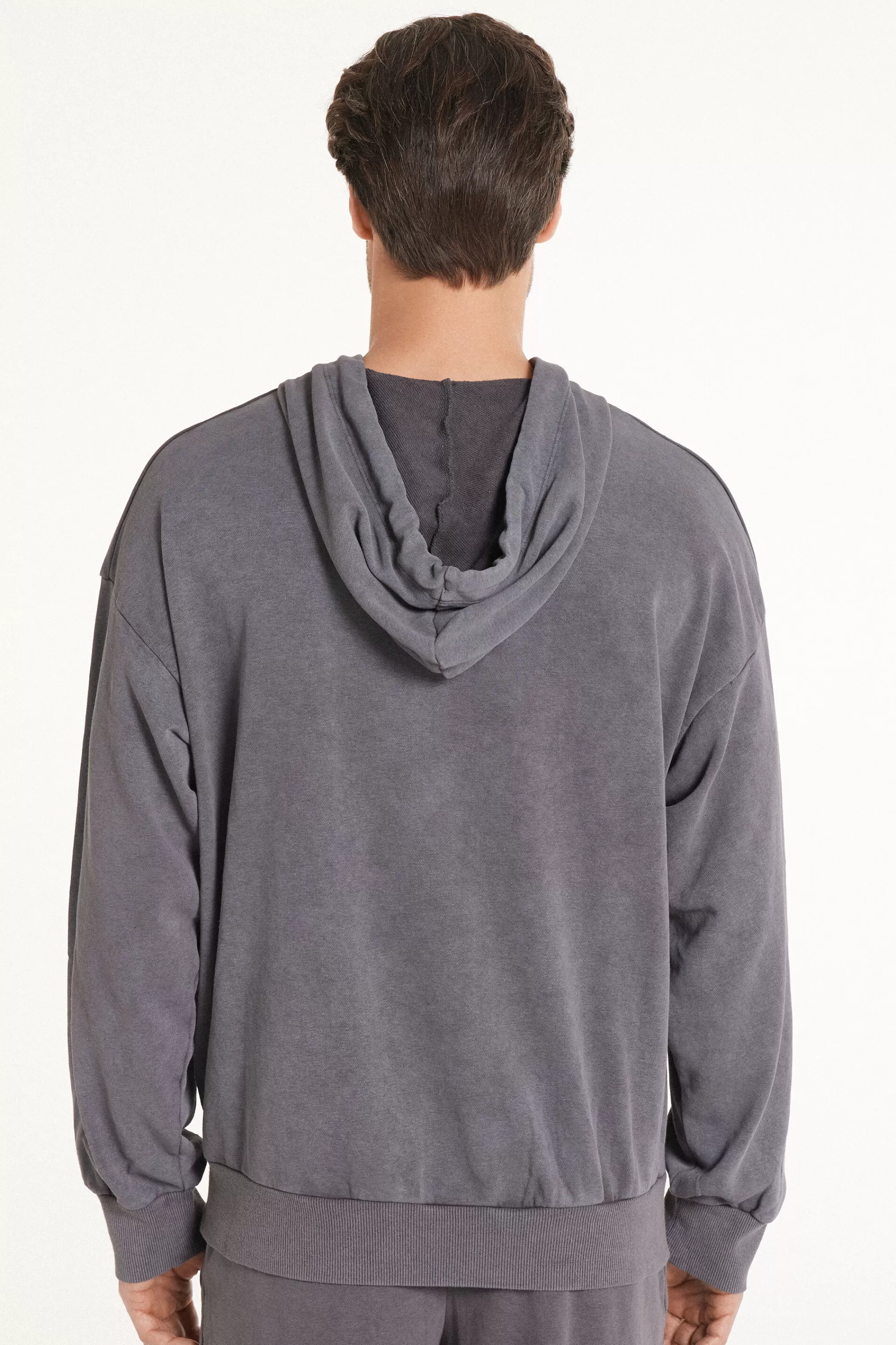 Discount Felpa Manica Lunga Con Cappuccio Delavé - Felpe - Uomo | Felpe