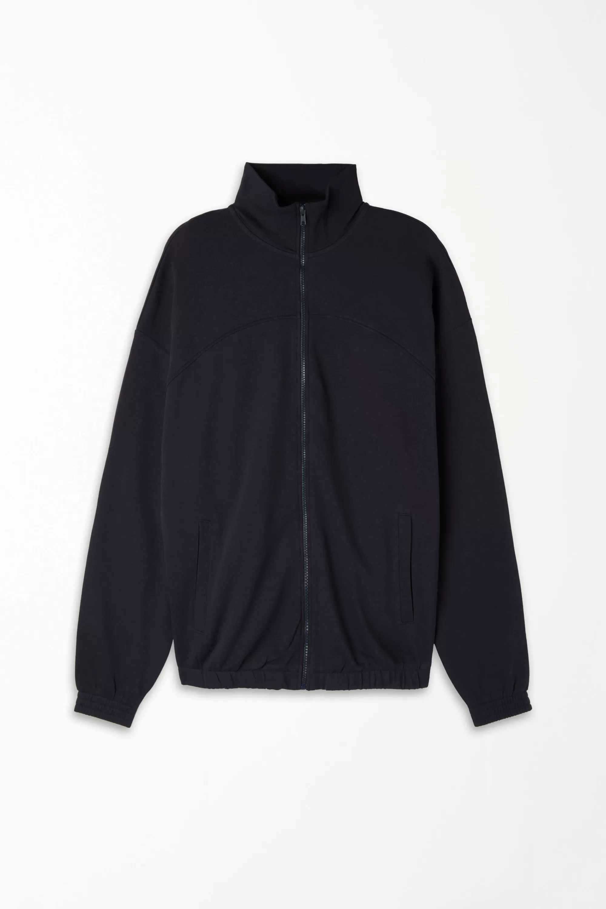 Cheap Felpa Manica Lunga Con Zip E Tasche Basic - Felpe - Uomo | Tute | Felpe
