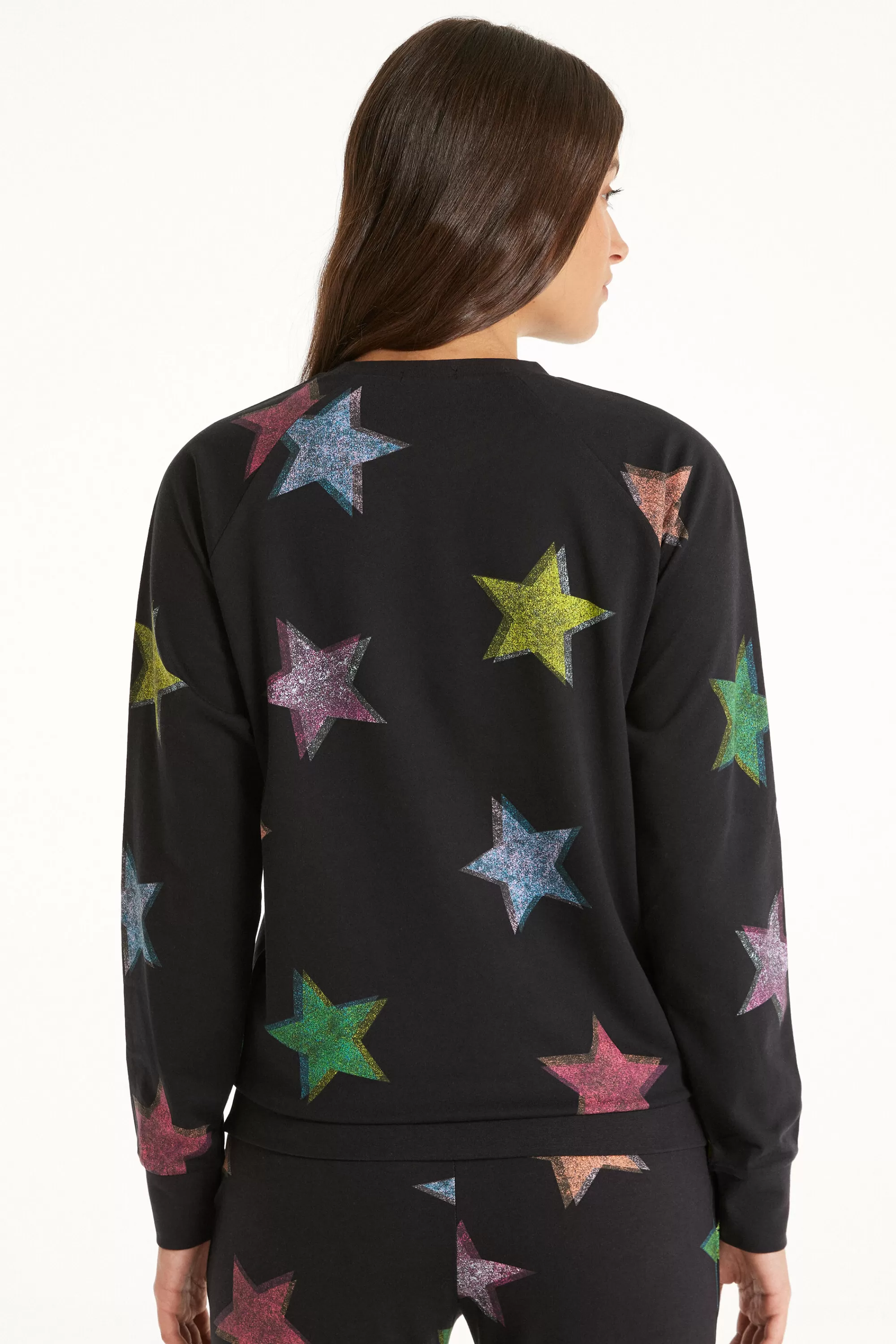 Best Felpa Manica Lunga In Cotone Stampato - Felpe - Donna | Felpe | Felpe