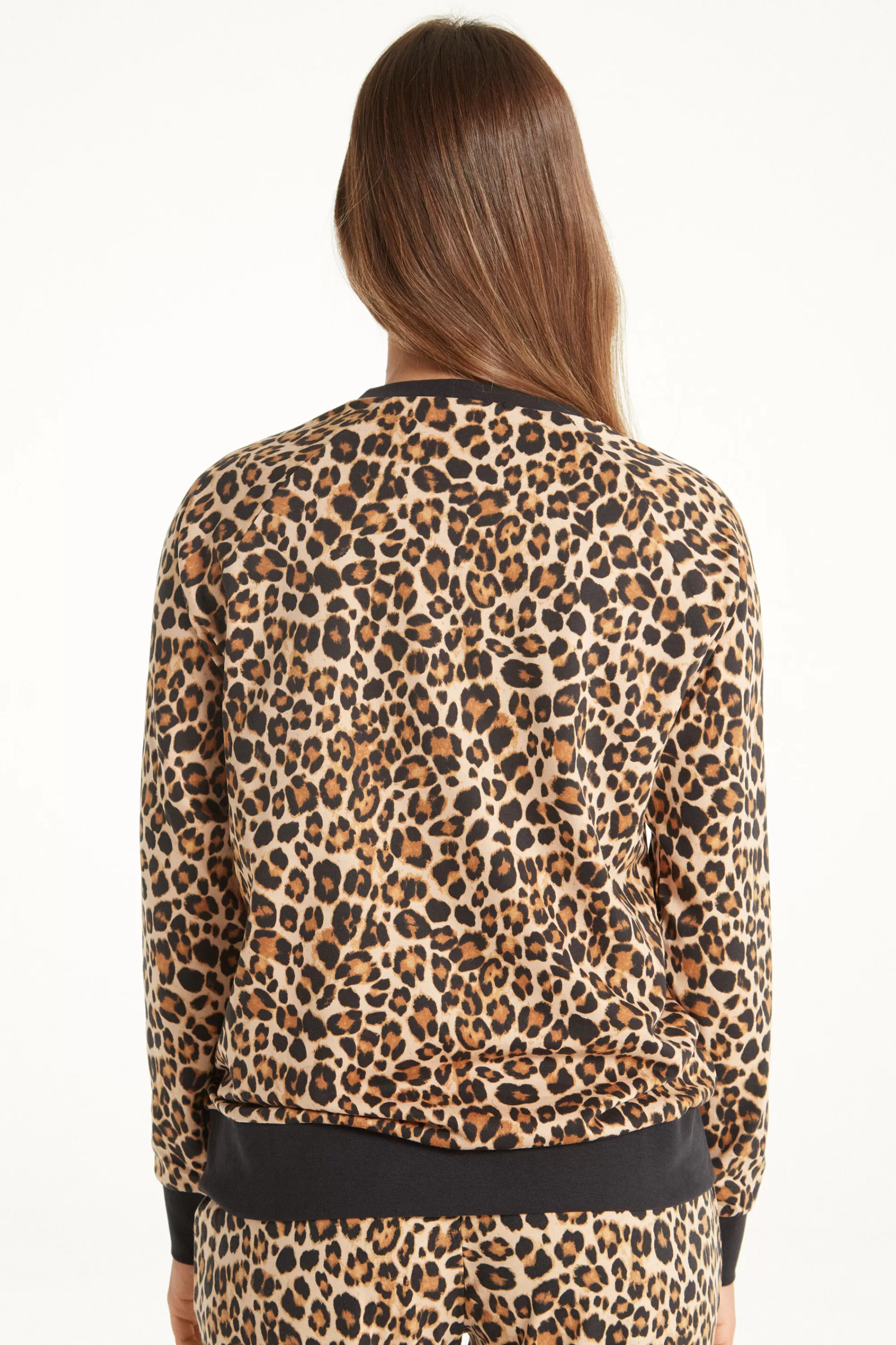 Outlet Felpa Manica Lunga In Cotone Stampato - Felpe - Donna | Felpe | Felpe