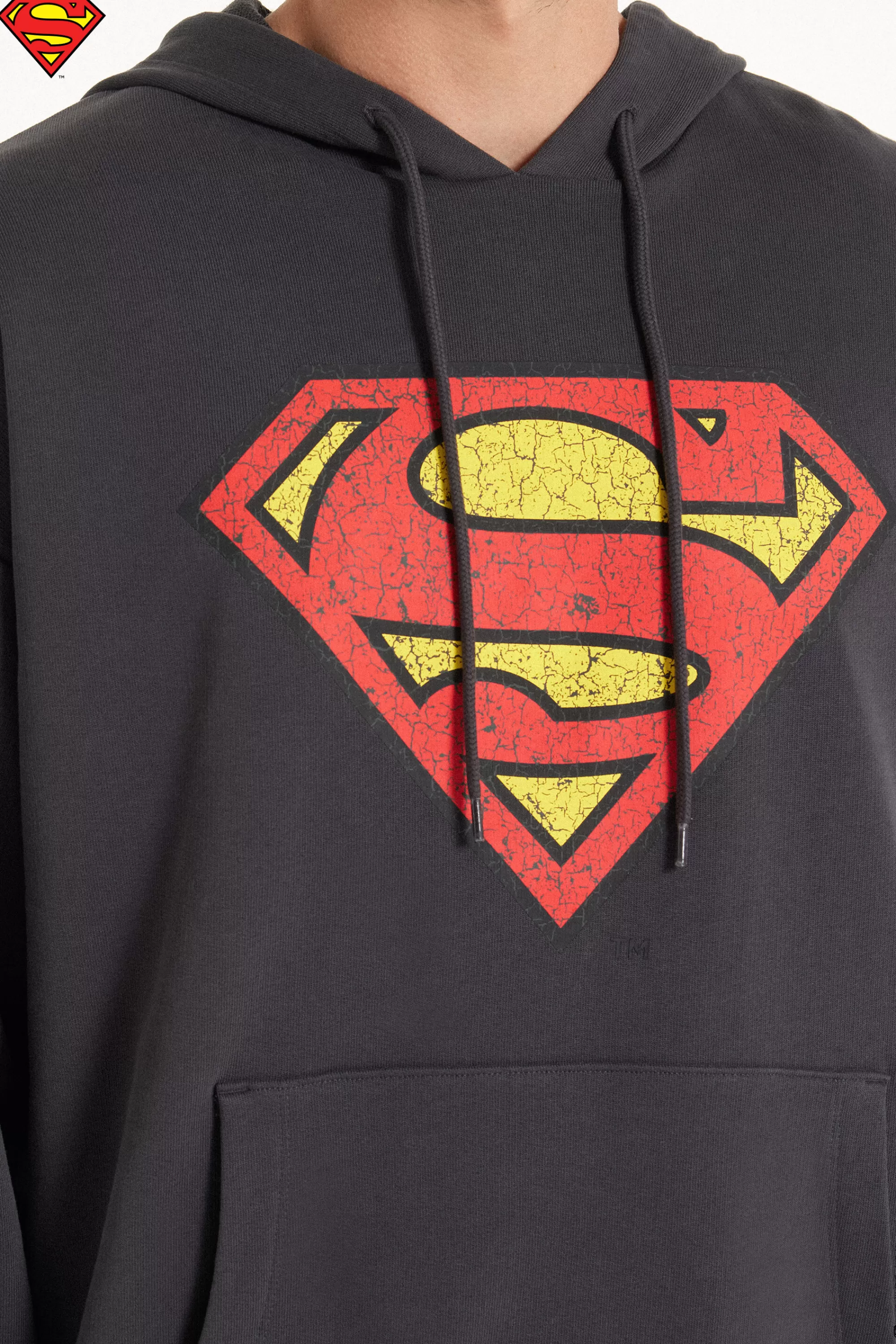 Fashion Felpa Maniche Lunghe Con Cappuccio Stampa Superman - Felpe - Uomo | Felpe