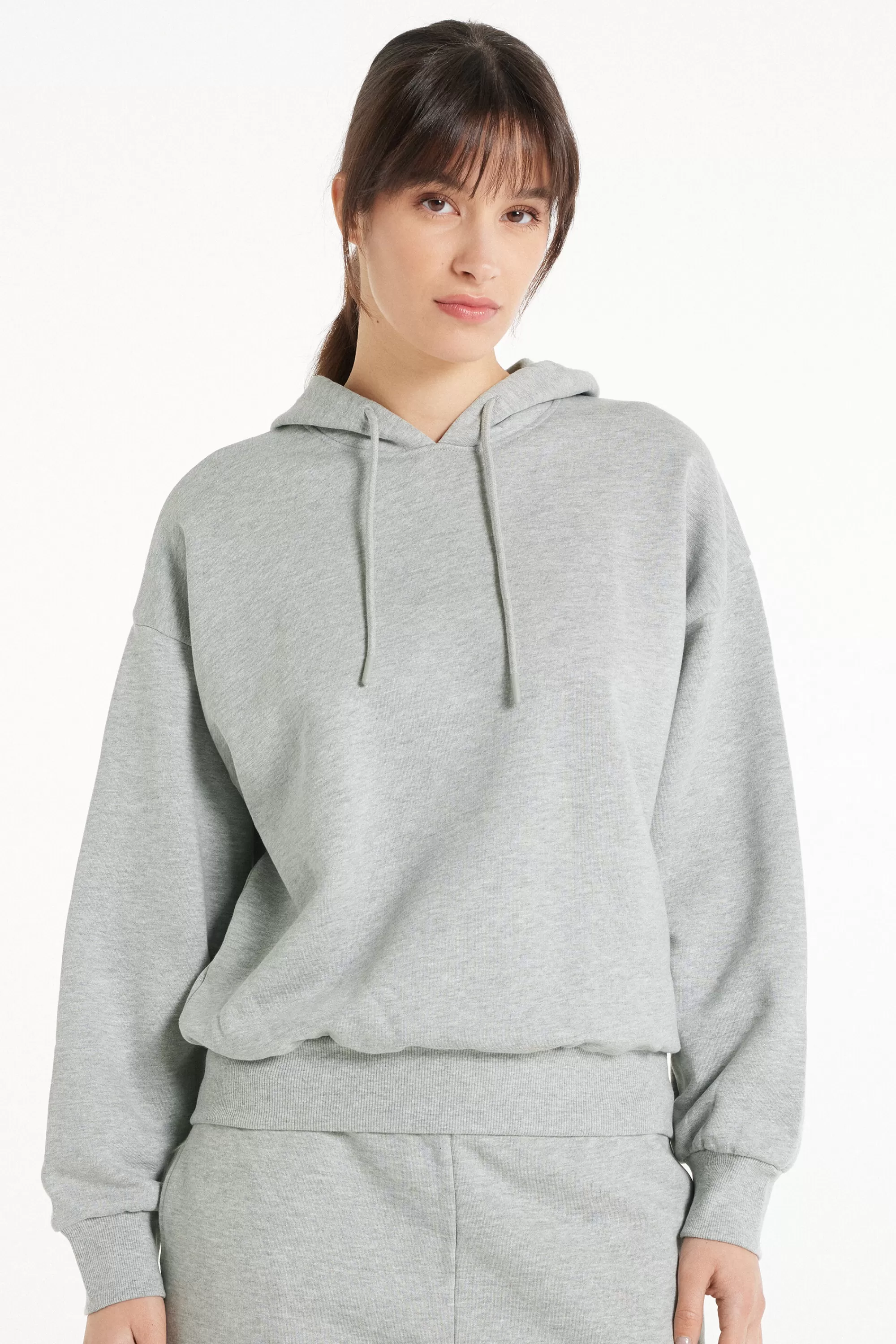 Sale Felpa Pesante Manica Lunga Con Cappuccio - Tute - Donna | Felpe | Tute