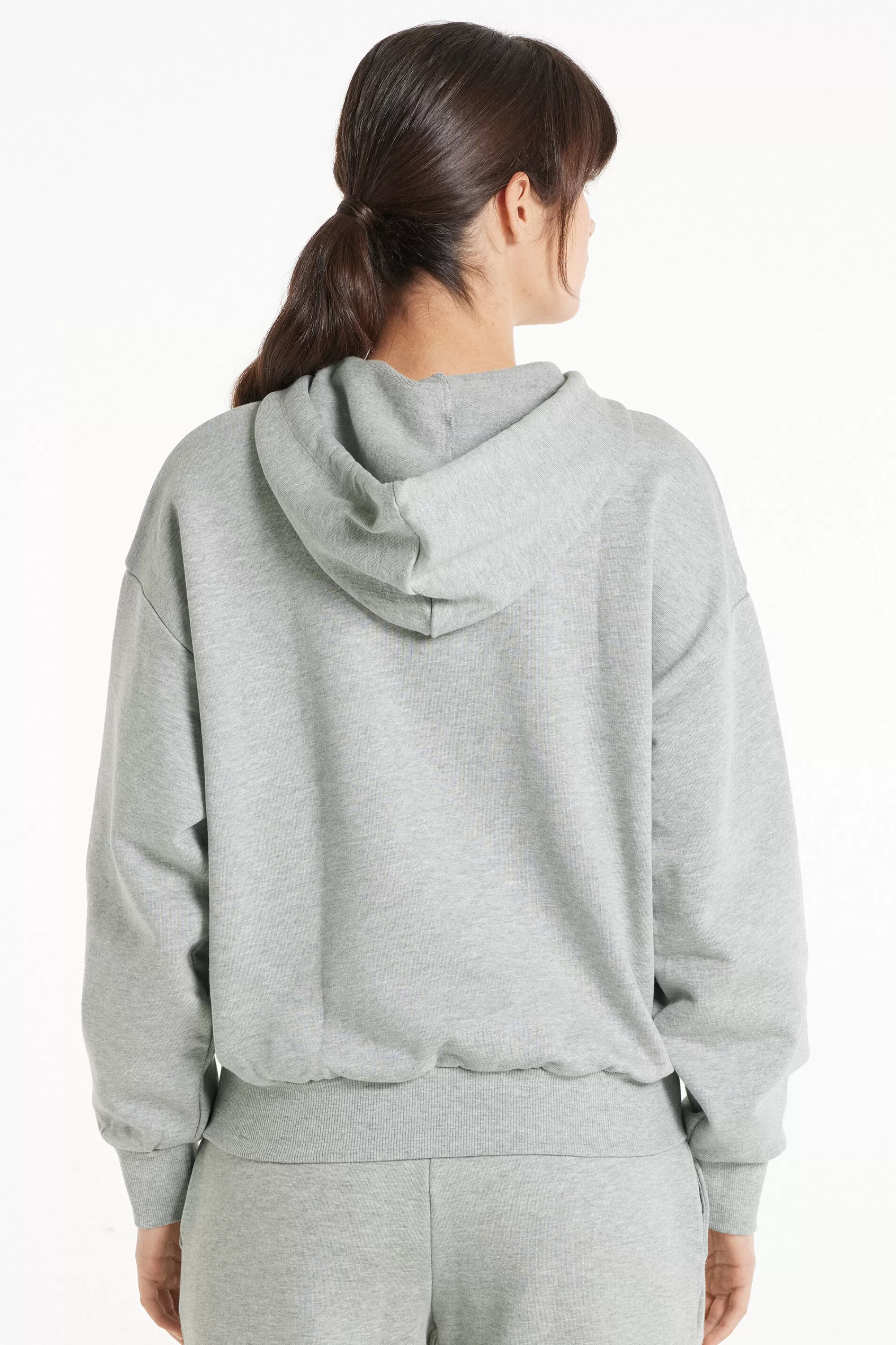 Sale Felpa Pesante Manica Lunga Con Cappuccio - Tute - Donna | Felpe | Tute