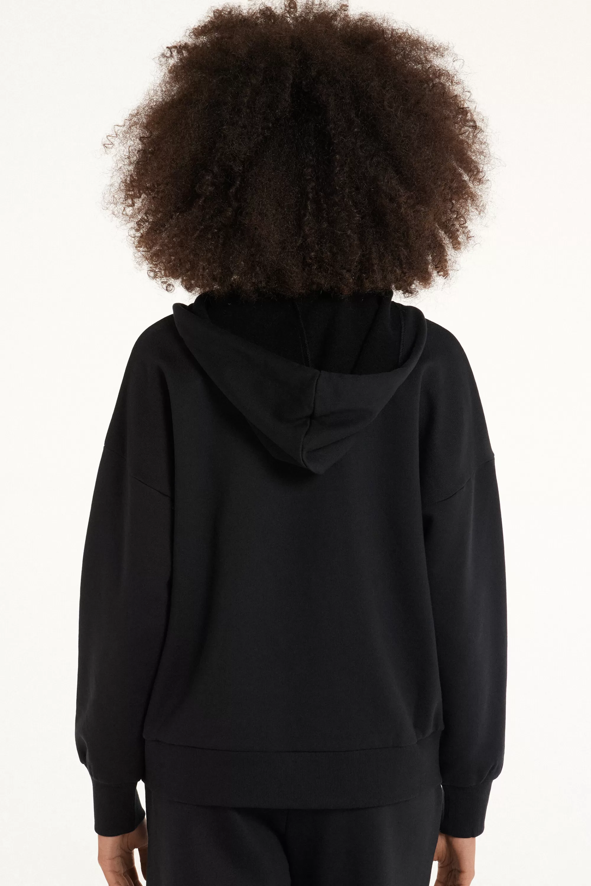 Hot Felpa Pesante Manica Lunga Con Zip E Cappuccio - Tute - Donna | Felpe | Tute