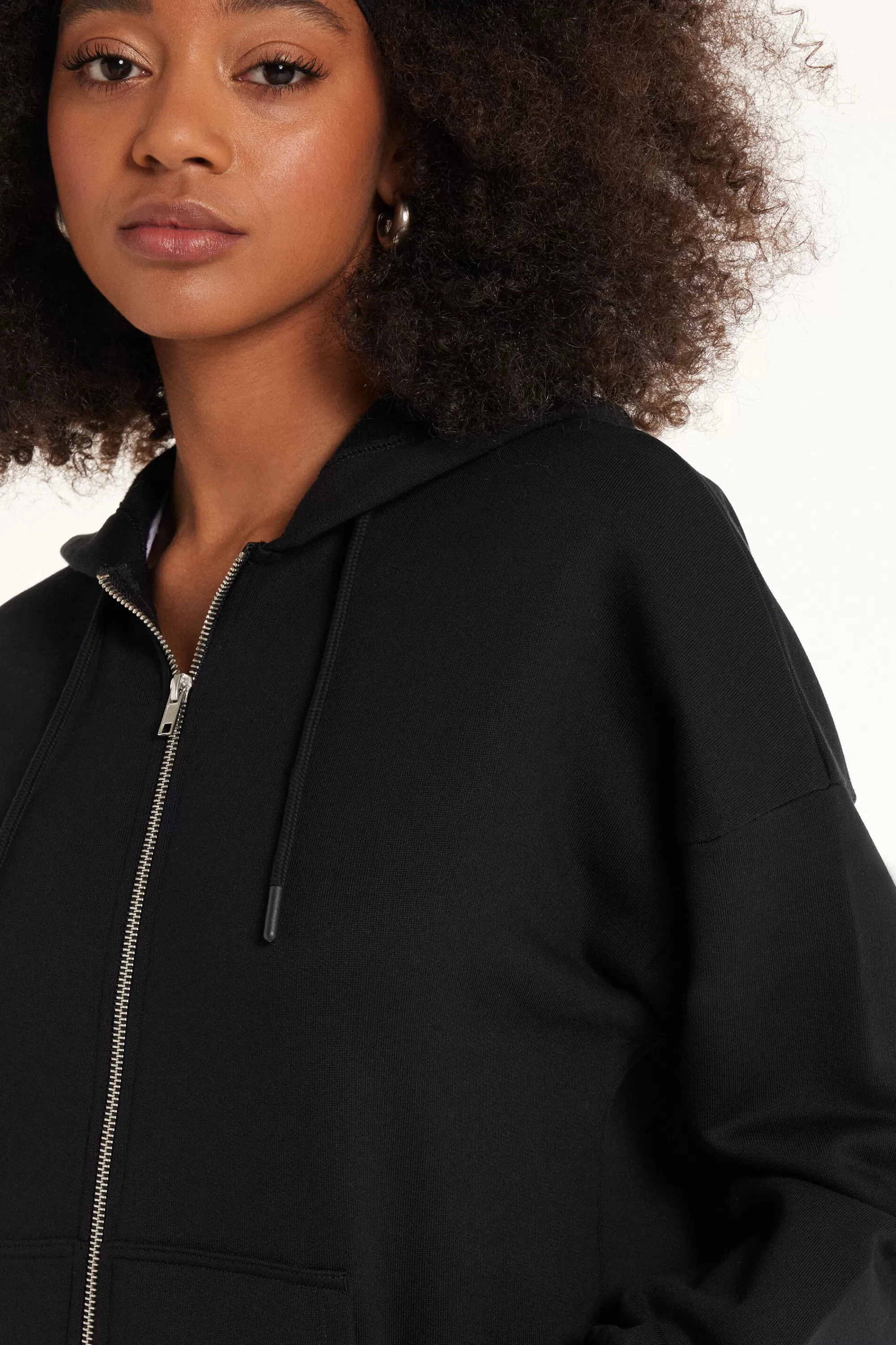 Hot Felpa Pesante Manica Lunga Con Zip E Cappuccio - Tute - Donna | Felpe | Tute