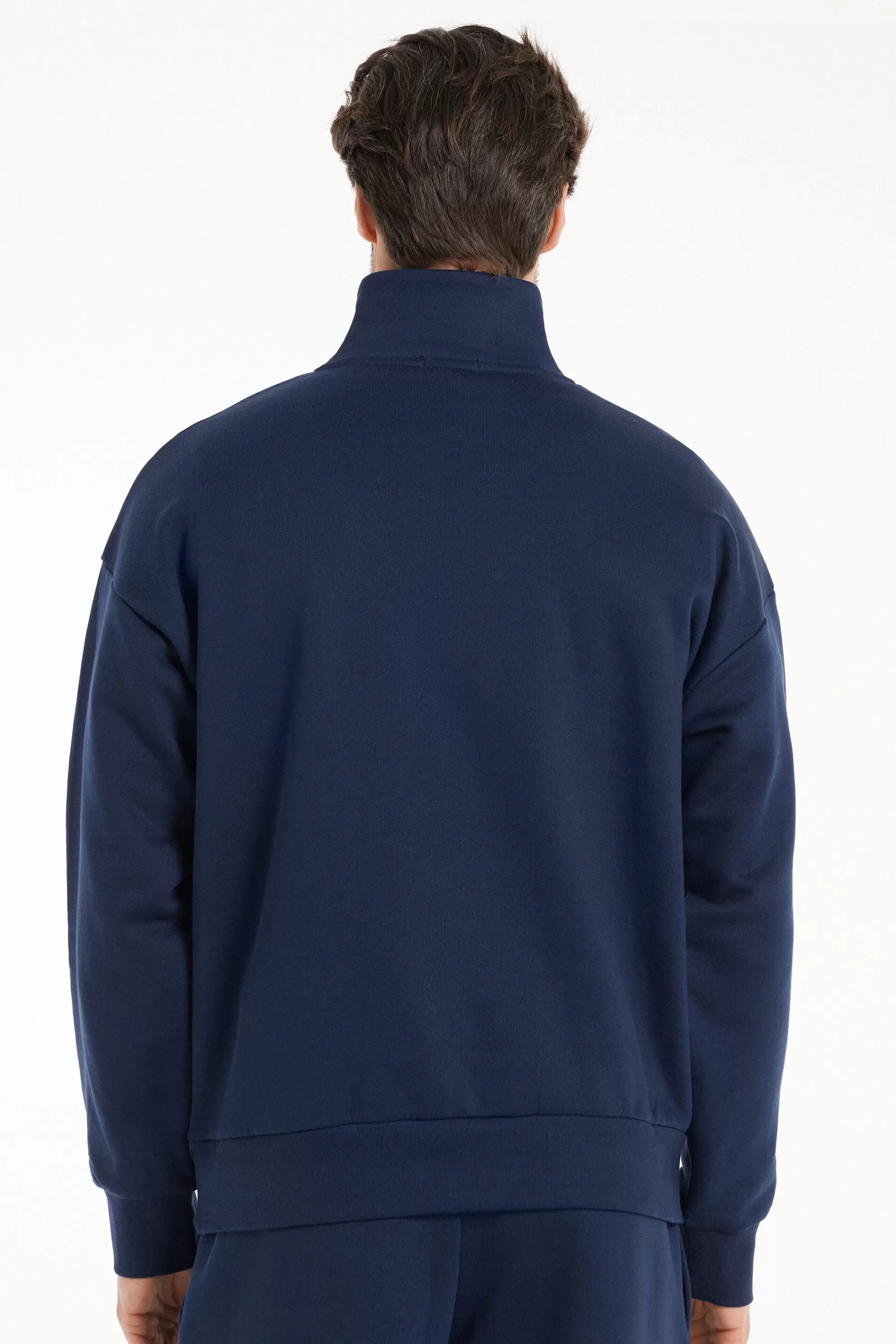 Best Felpa Pesante Manica Lunga Con Zip E Stampa - Felpe - Uomo | Tute | Felpe