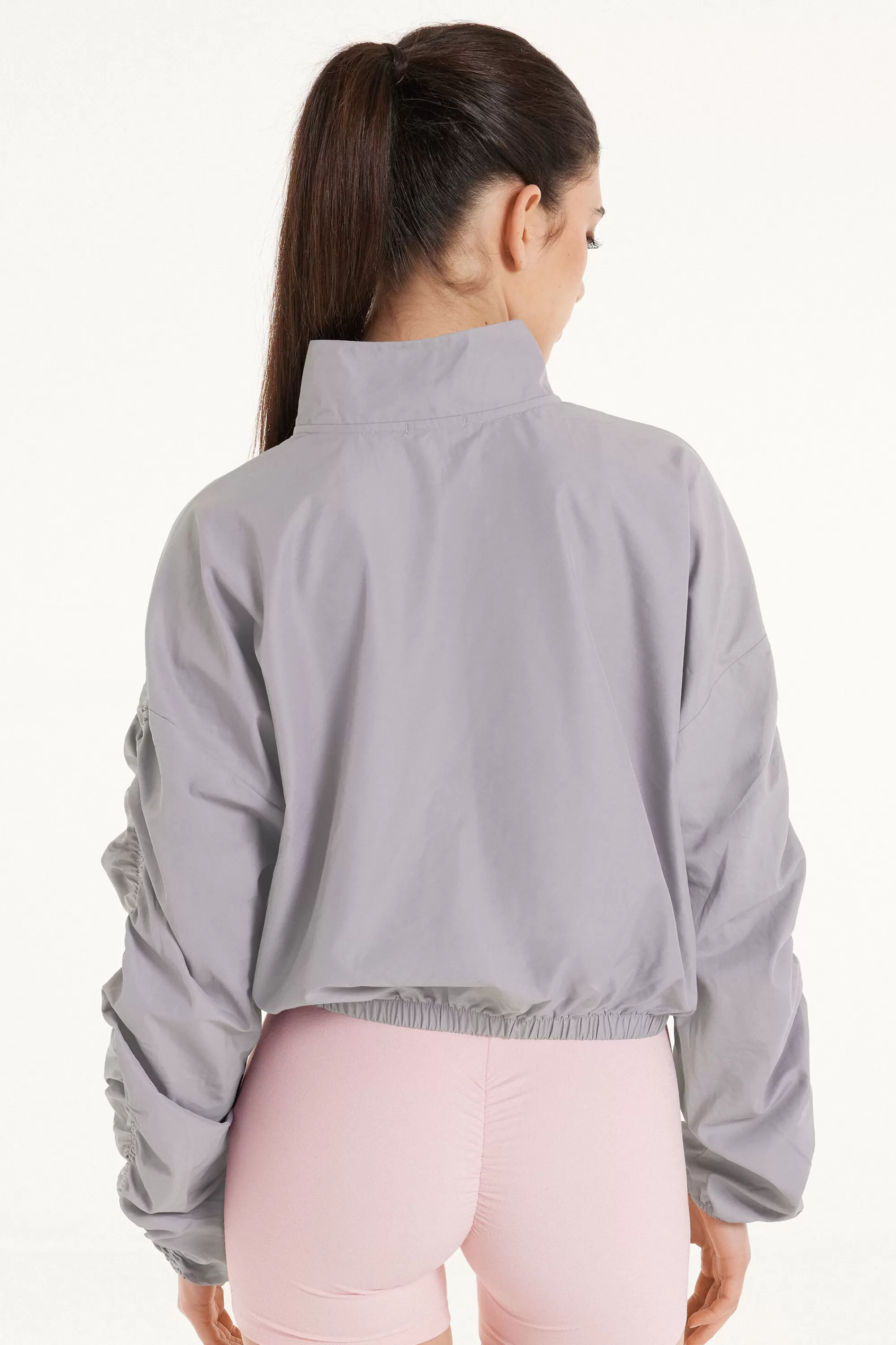 Flash Sale Giacca Con Zip In Tessuto Tecnico Con Arricci - Giacche E Blazer - Donna | Collezione Fitness | Giacche e Blazer