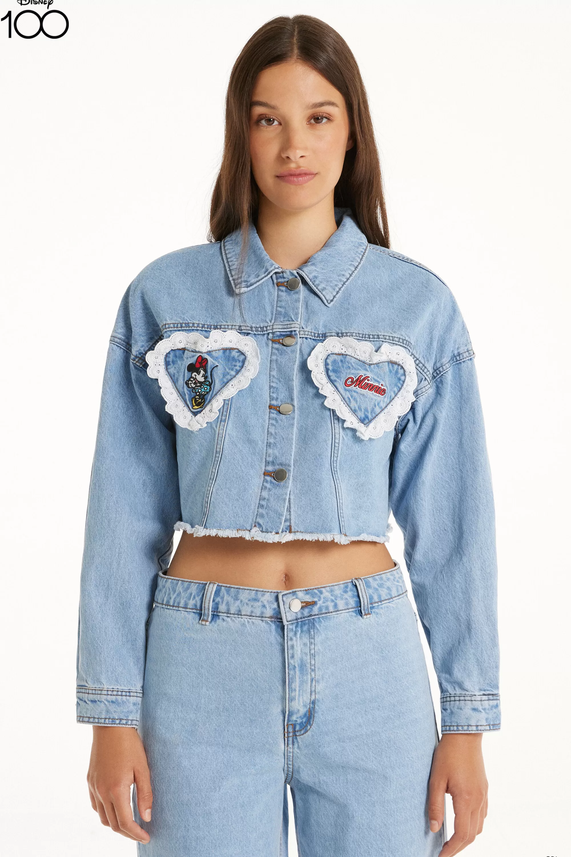 Outlet Giacca Corta In Denim Disney 100 - Giacche E Blazer - Donna | Giacche e Blazer
