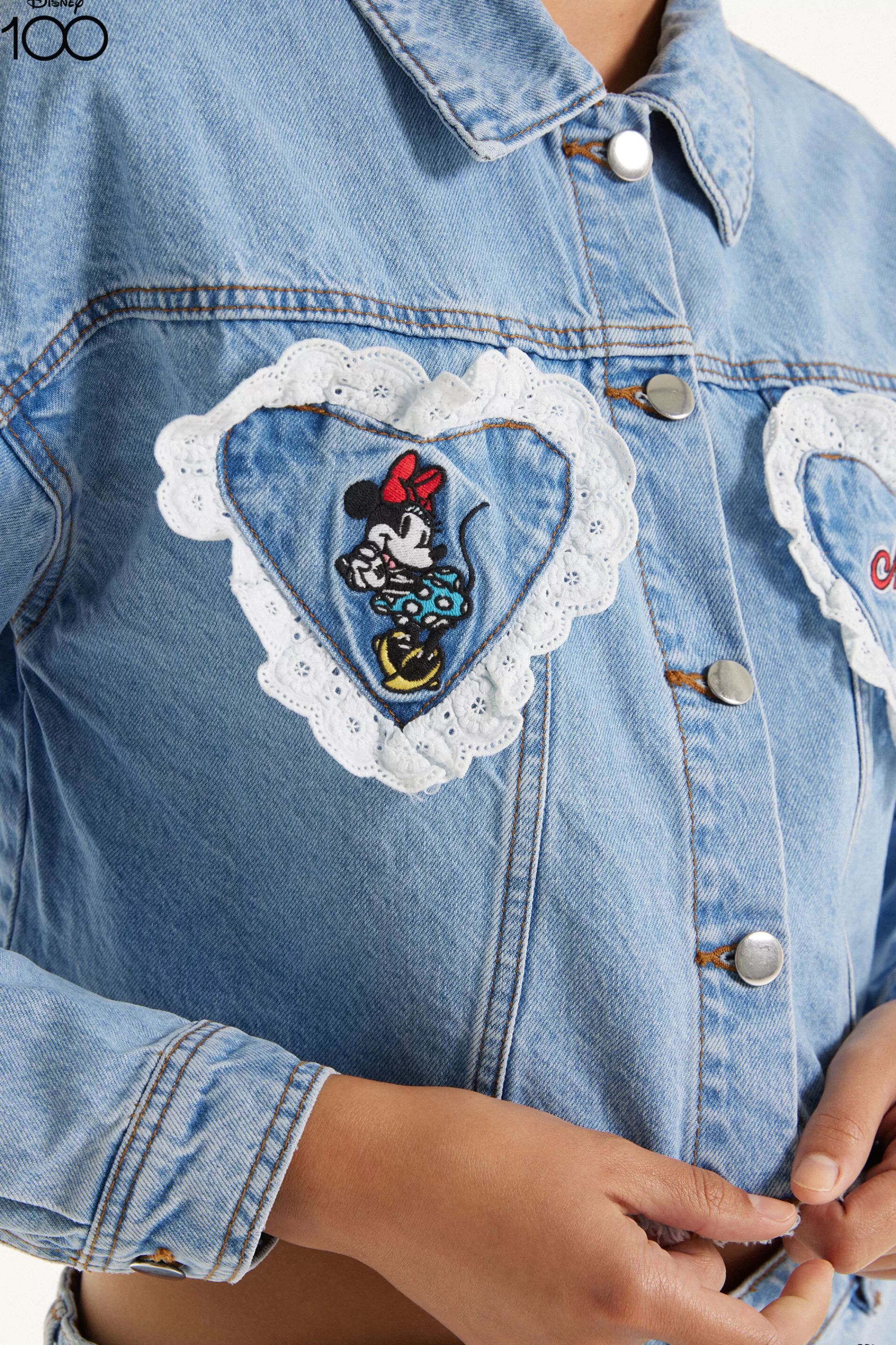 Outlet Giacca Corta In Denim Disney 100 - Giacche E Blazer - Donna | Giacche e Blazer