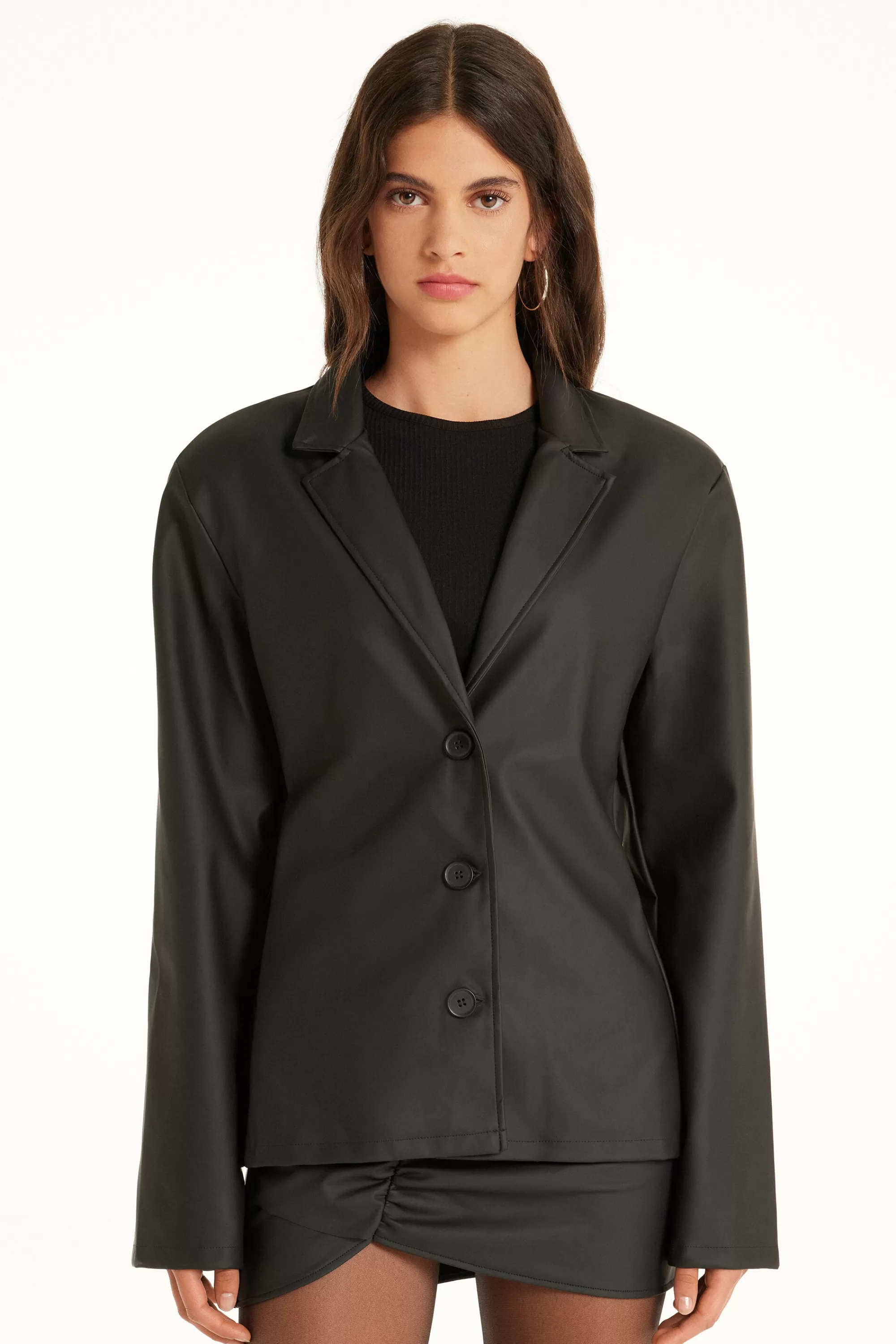 Outlet Giacca/Blazer Effetto Spalmato Opaco - Giacche E Blazer - Donna | Giacche e Blazer