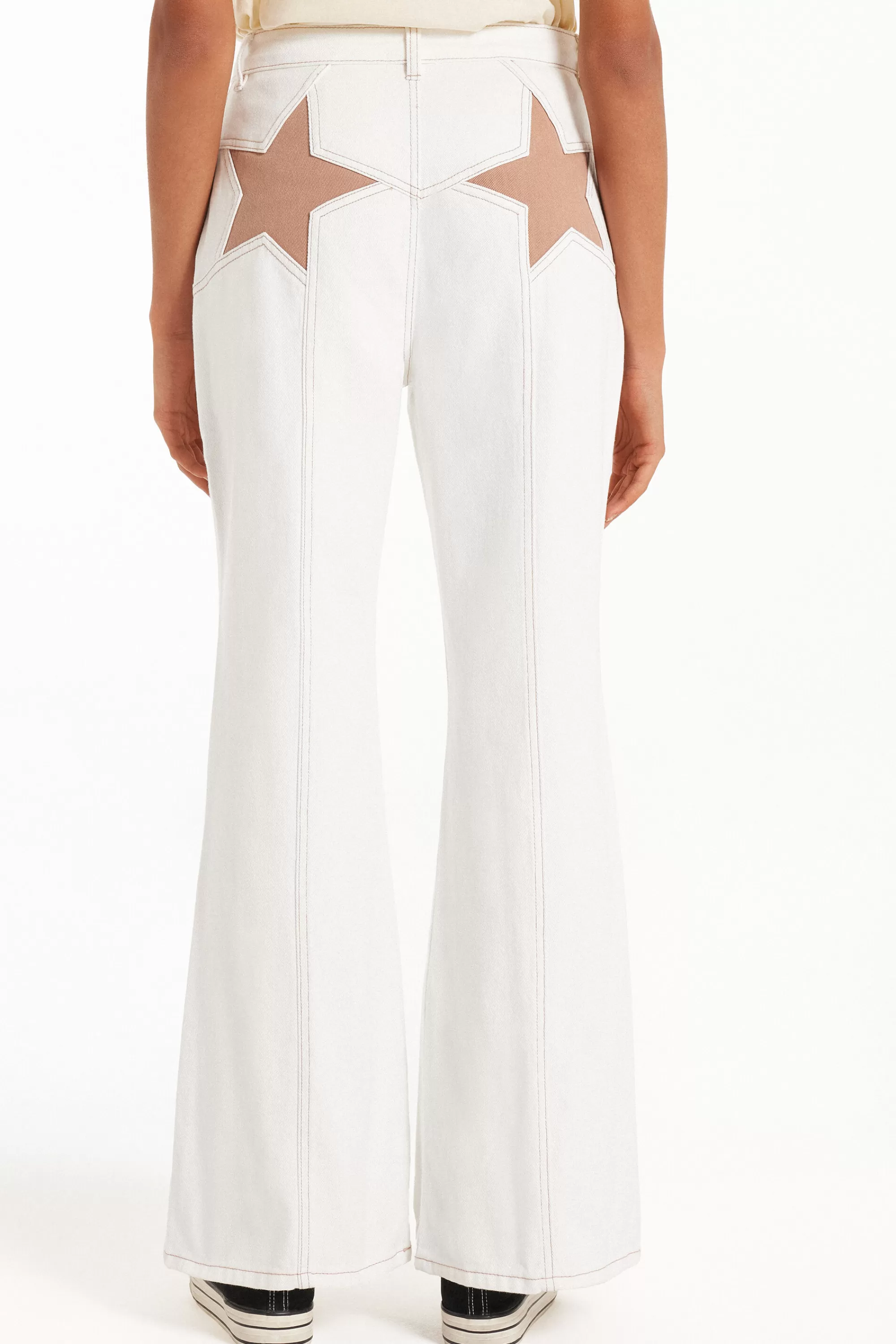 Best Jeans Lunghi Flare Patch Stella - Pantaloni - Donna | Jeans | Pantaloni