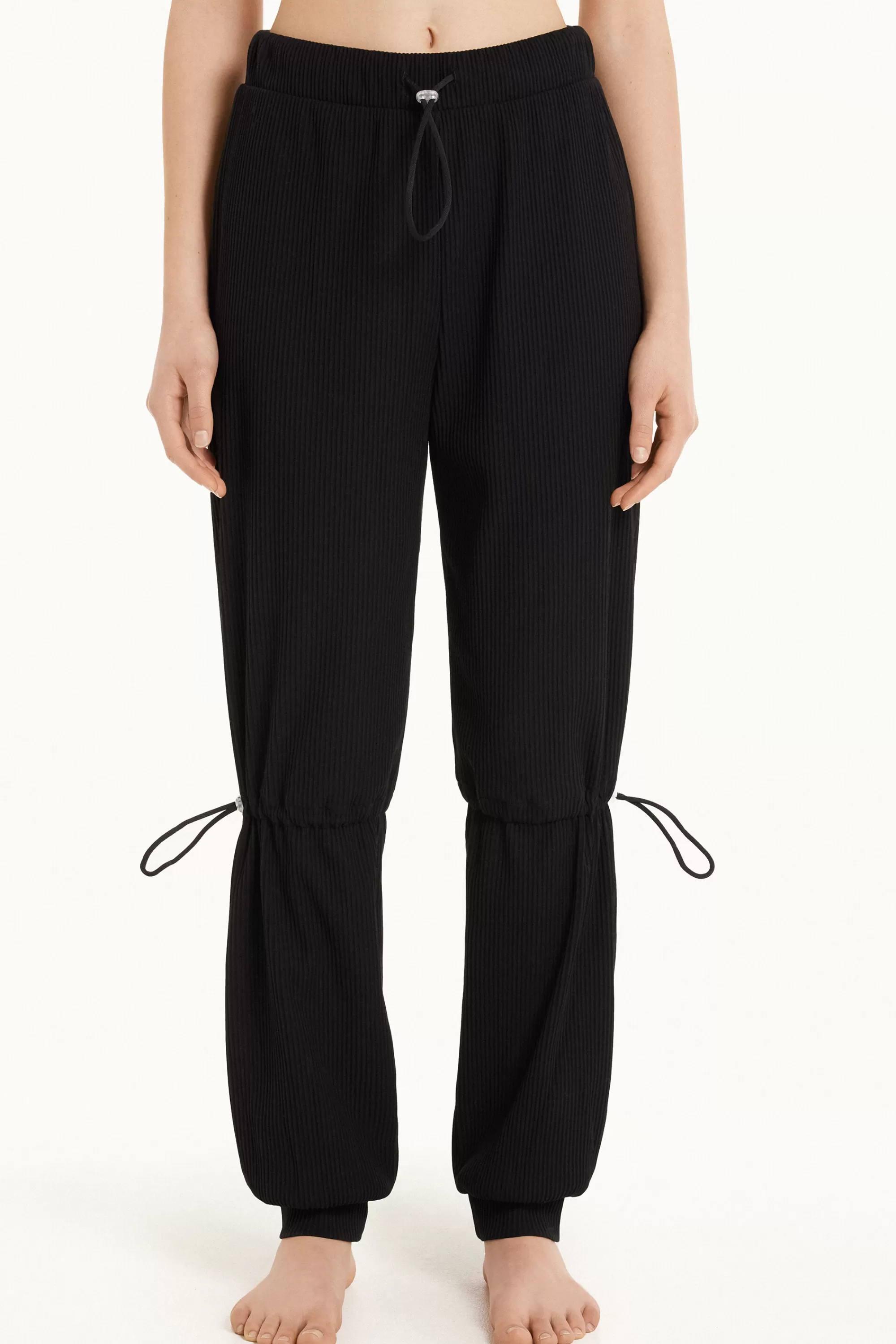 Clearance Jogger A Costine Con Elastici Regolabili - Pantaloni - Donna | Joggers e Leggings | Collezione Fitness