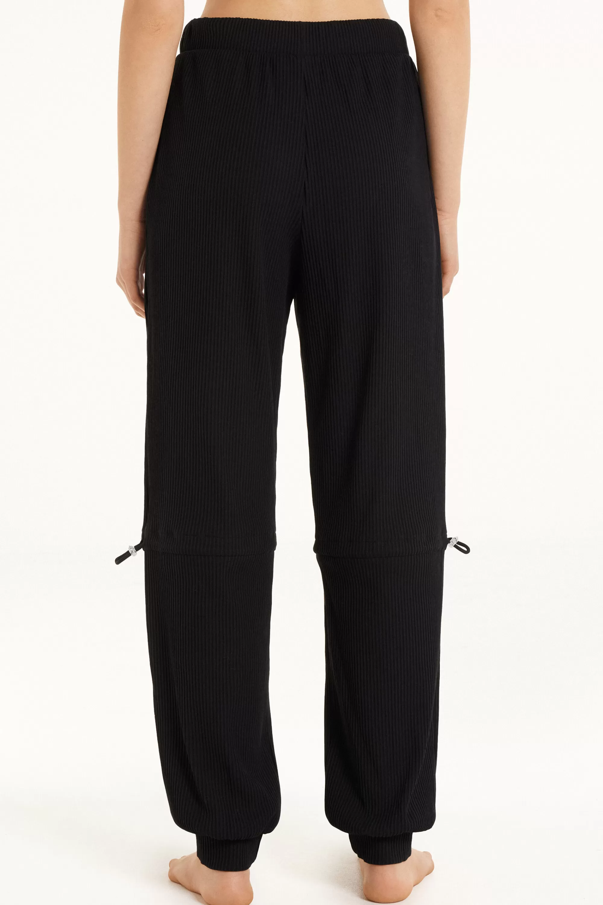 Clearance Jogger A Costine Con Elastici Regolabili - Pantaloni - Donna | Joggers e Leggings | Collezione Fitness