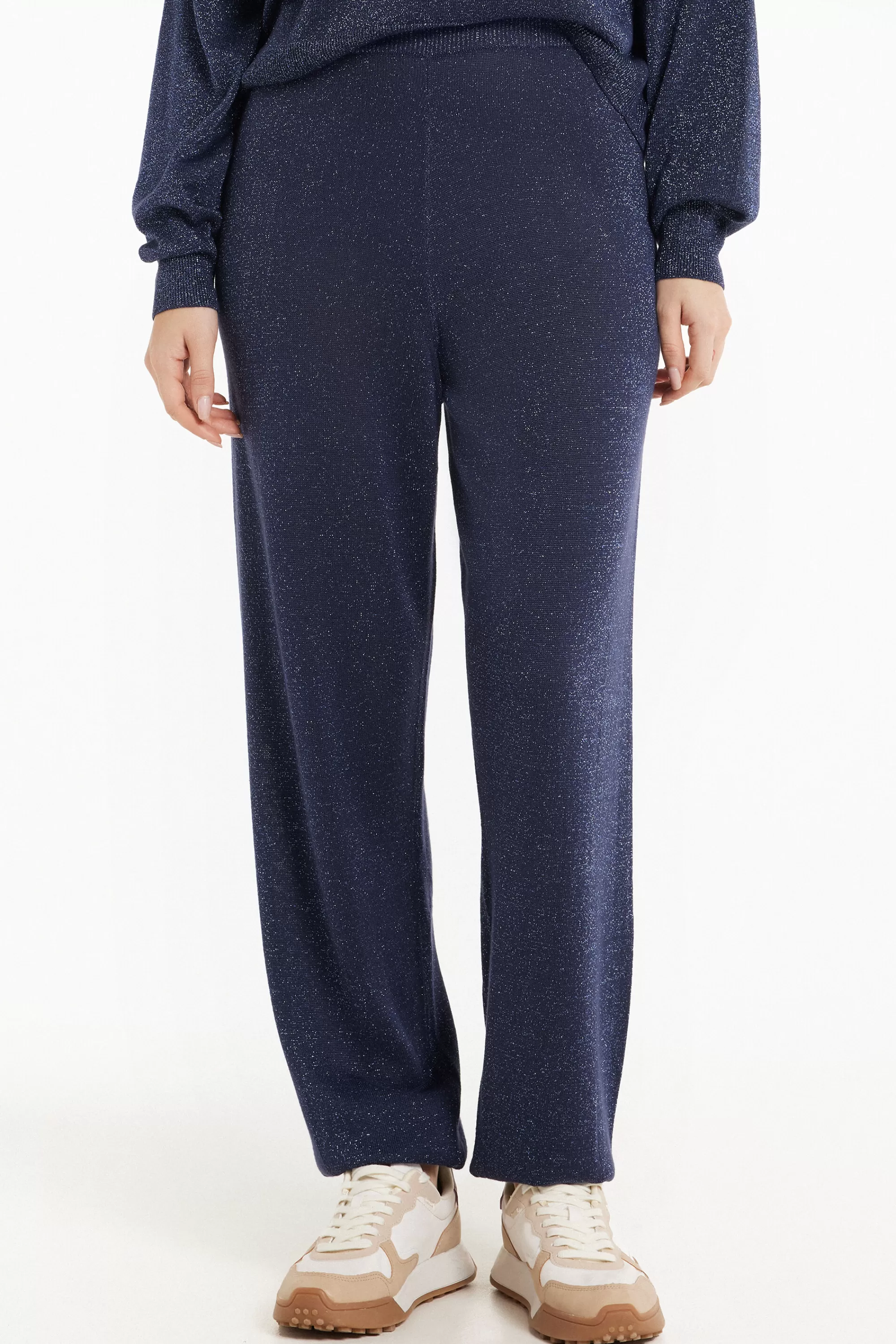 Cheap Jogger A Vita Alta Con Polsino Tessuto Laminato - Tute - Donna | Tute | Pantaloni