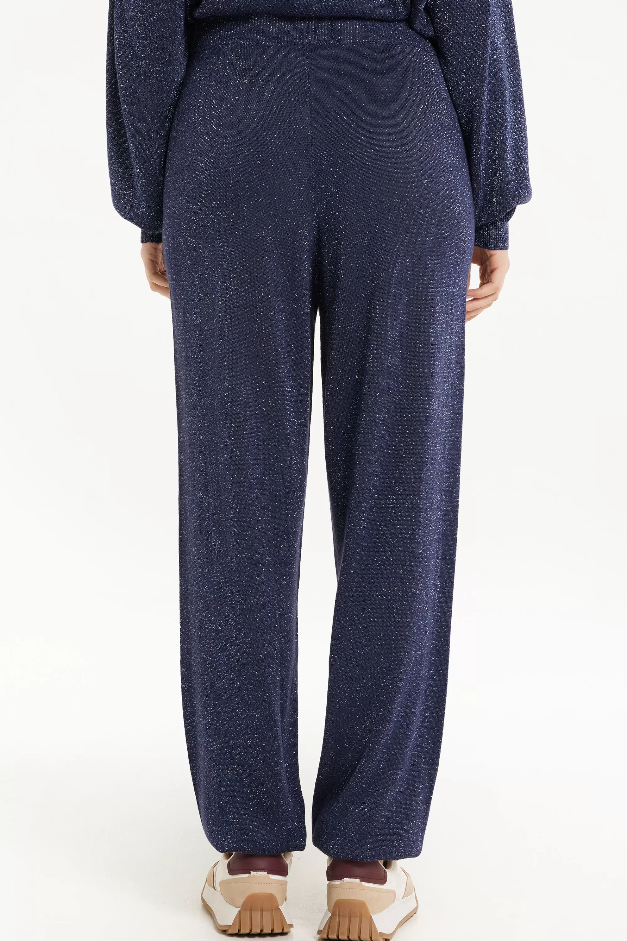 Cheap Jogger A Vita Alta Con Polsino Tessuto Laminato - Tute - Donna | Tute | Pantaloni